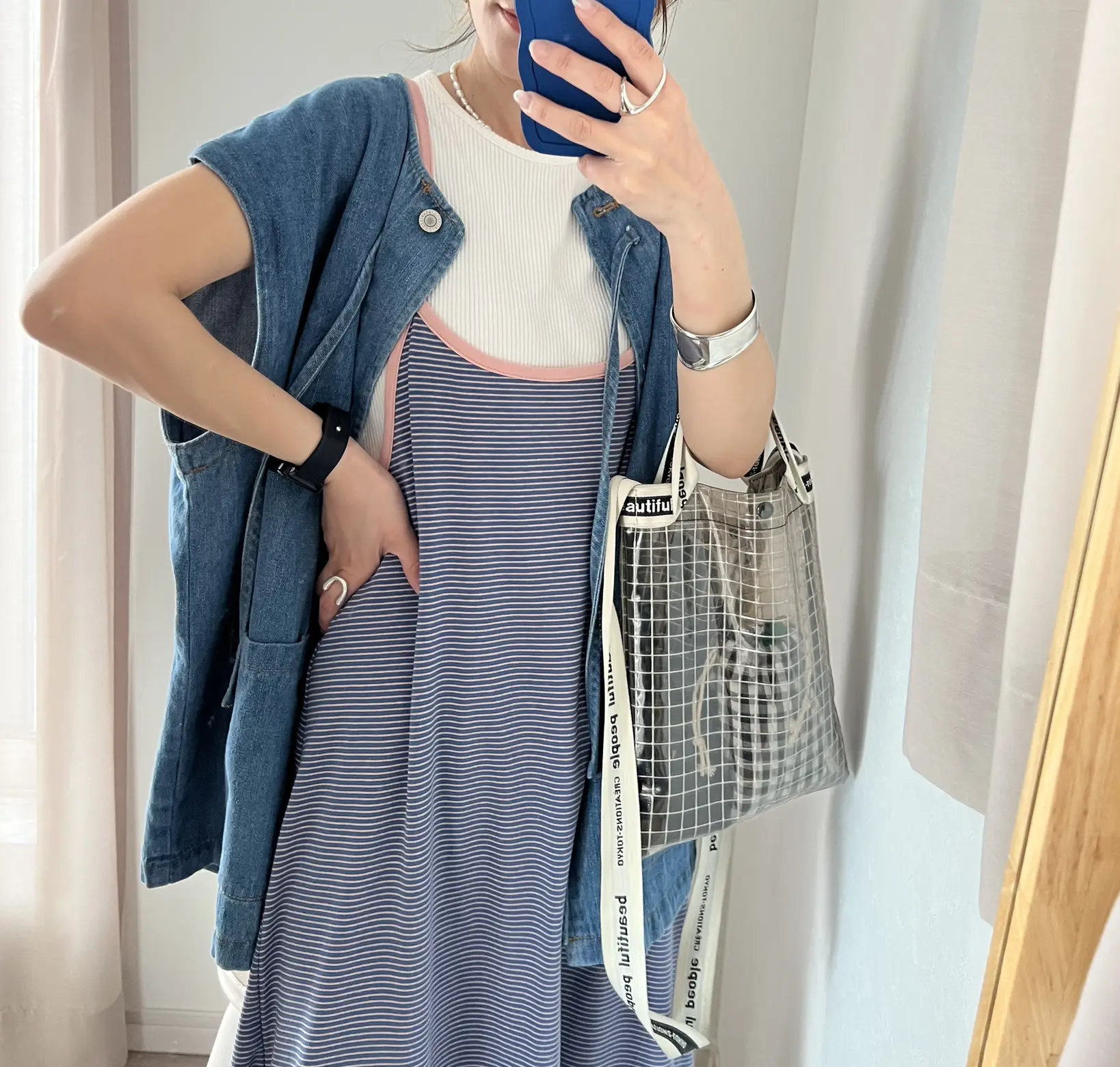 しまむら大人気ボーダーキャミワンピ👗 | tei.maaが投稿したフォトブック | Lemon8