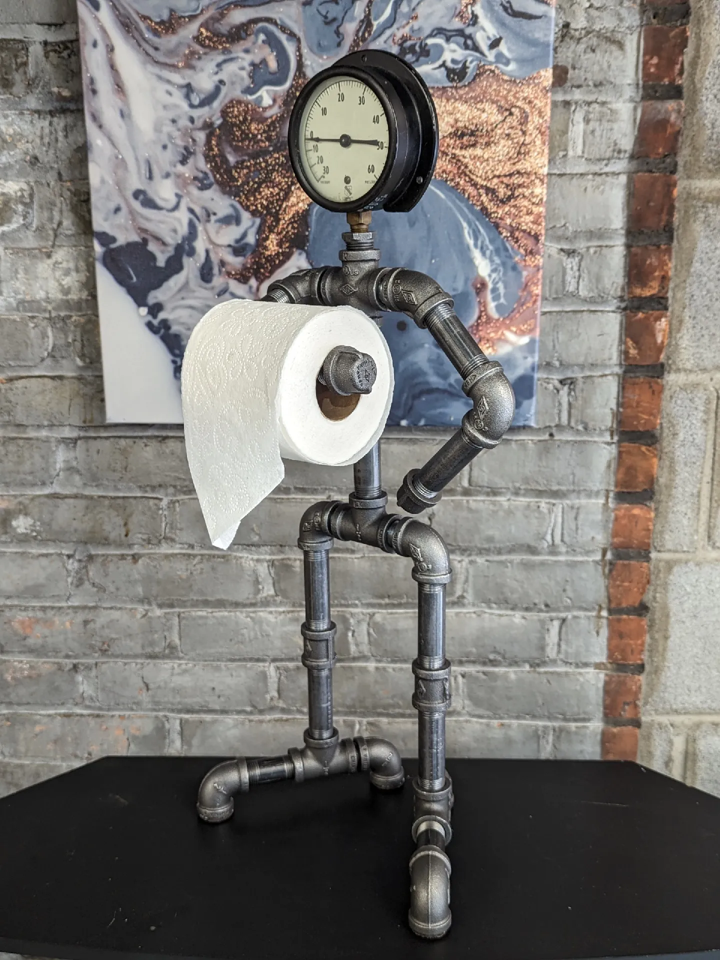 Gas Pipe Toilet Paper Holder