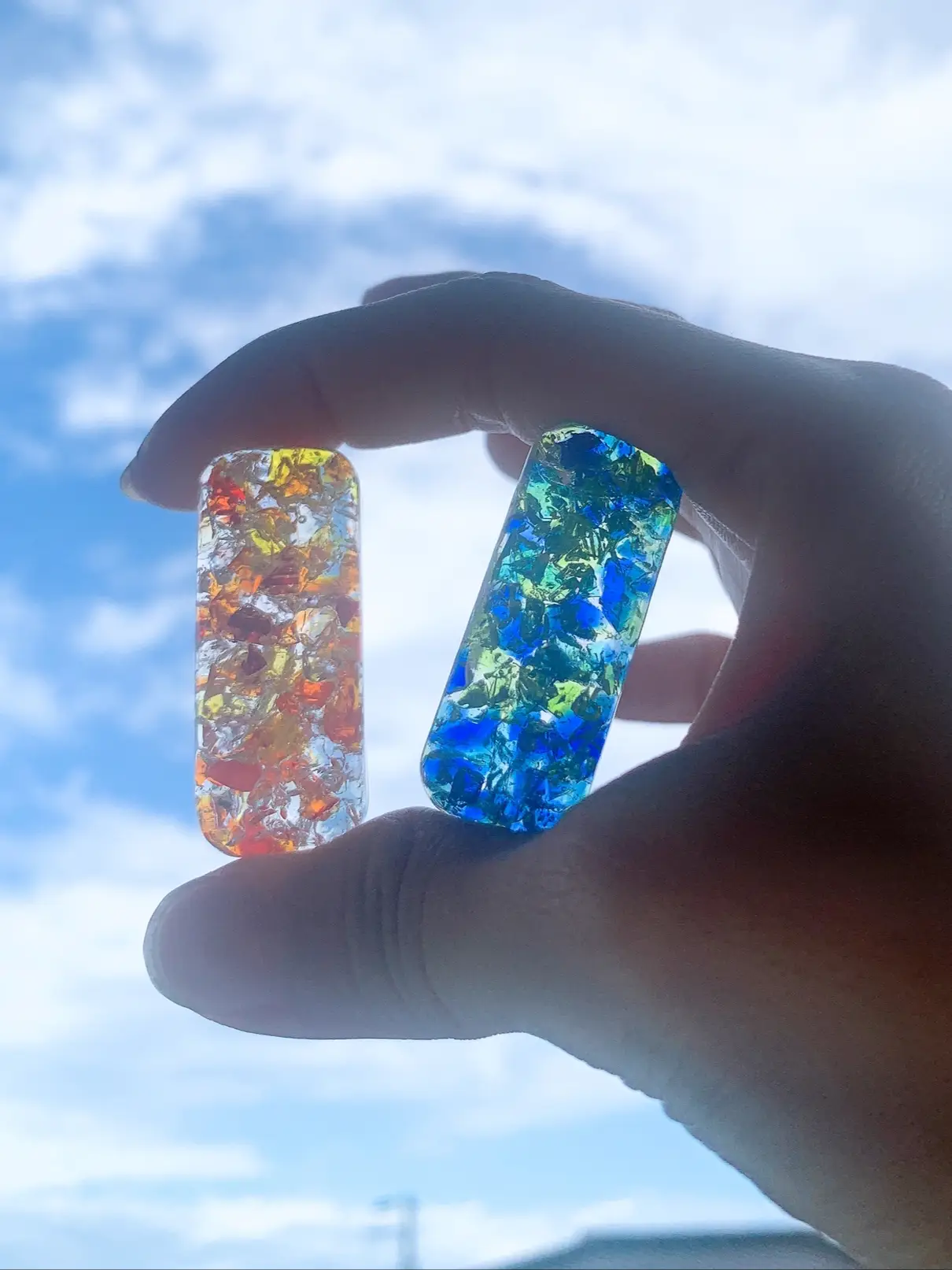 琉球ガラスカレット { パープル } ハーバリウム レジン 琉球ガラスカレット { パープル } ハーバリウム レジン