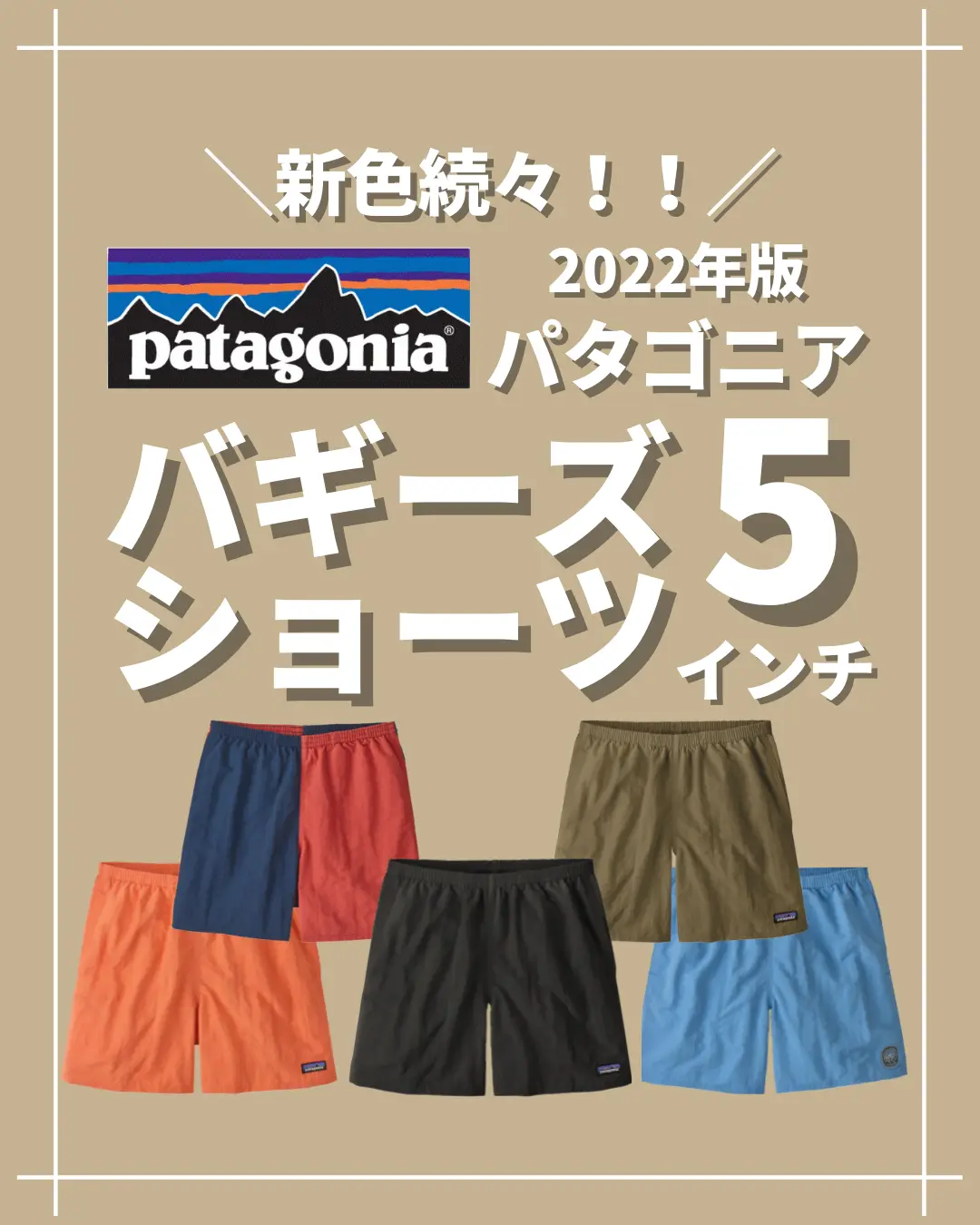 2022年新作カラー！パタゴニアのバギーズショーツ5インチ👖 | リョウ