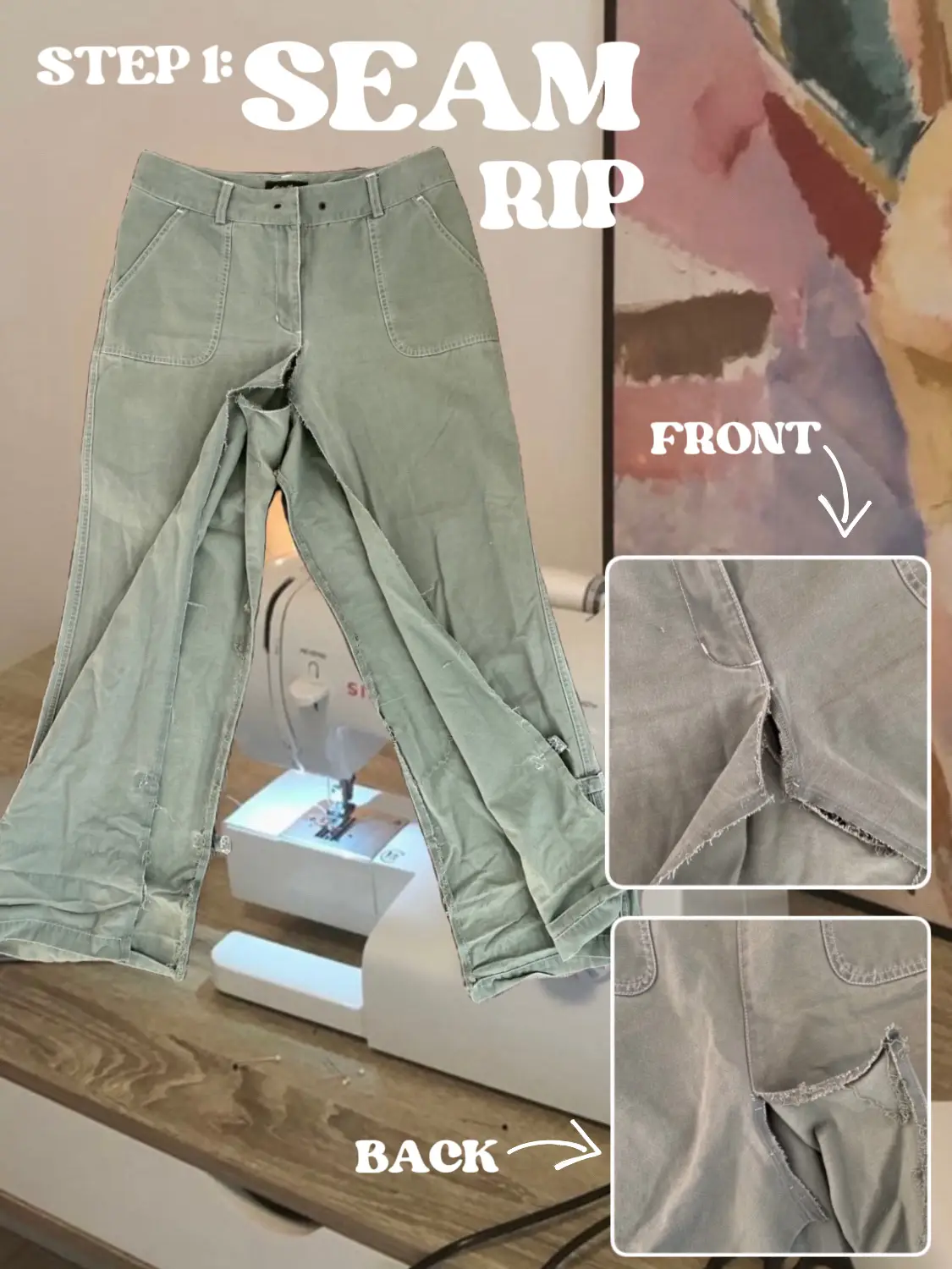 DIY - turning old pants into skirts, Gallery posted by sam ♡