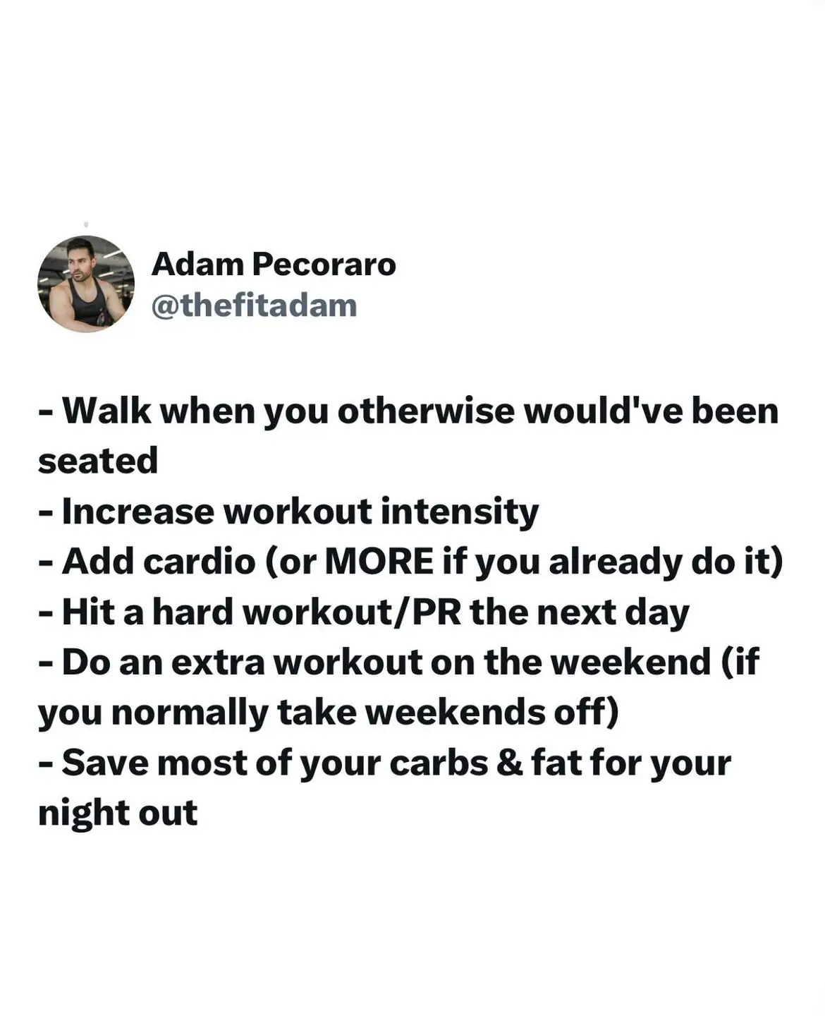 Do weekends ruin your fitness progress? | Gallery posted by Adam ...