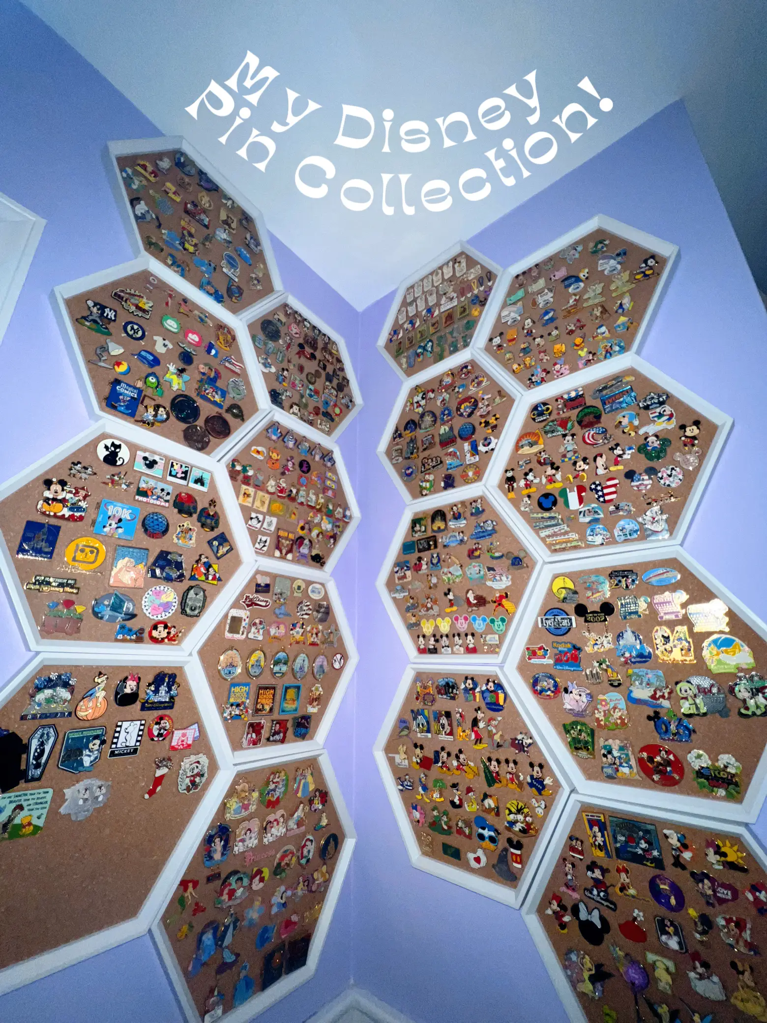 Disney Parks Pin Collection Display Board Mickey Mouse Ear