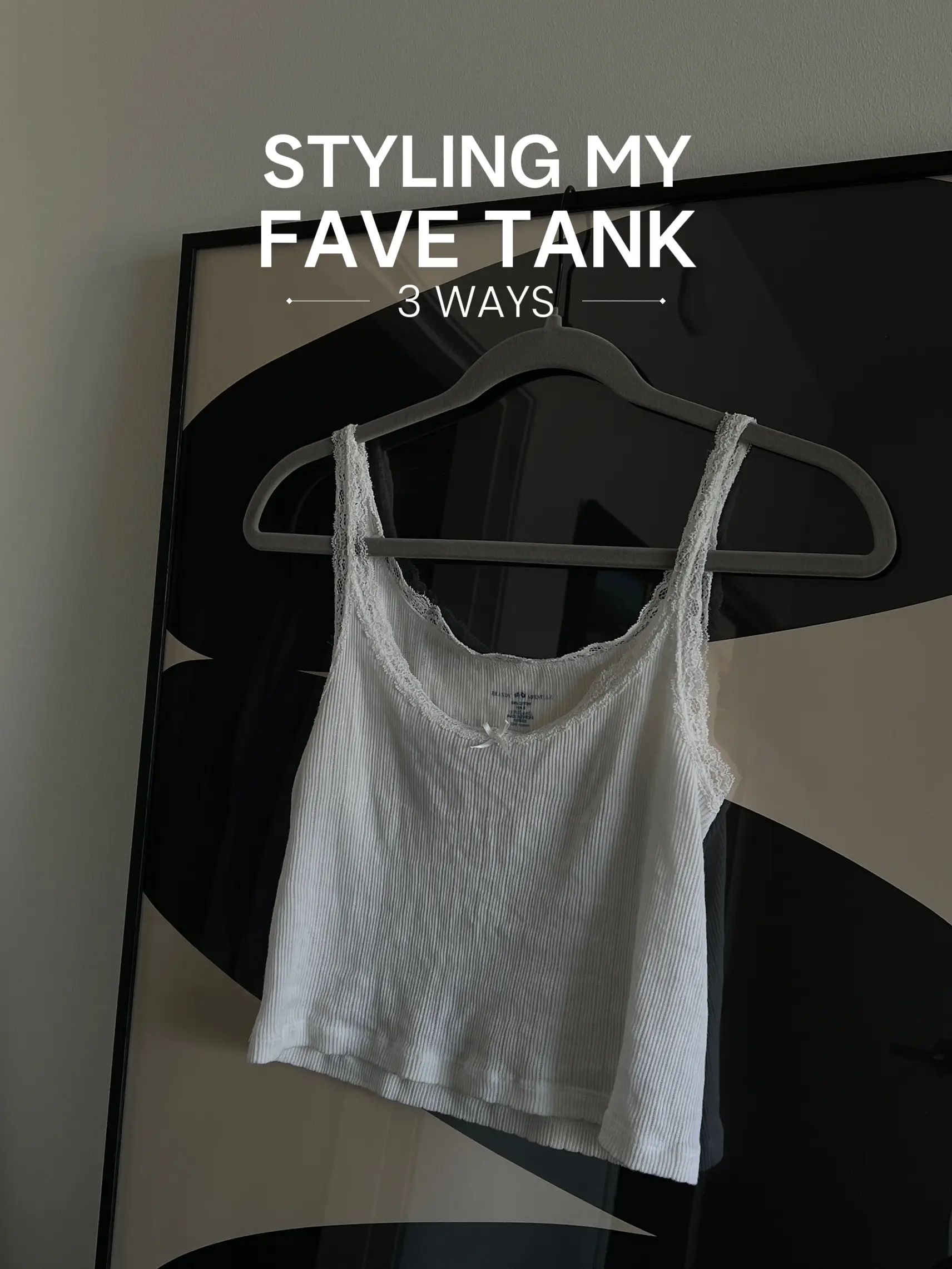 brandy heart tank  White lace tank top, Fashion inspo outfits