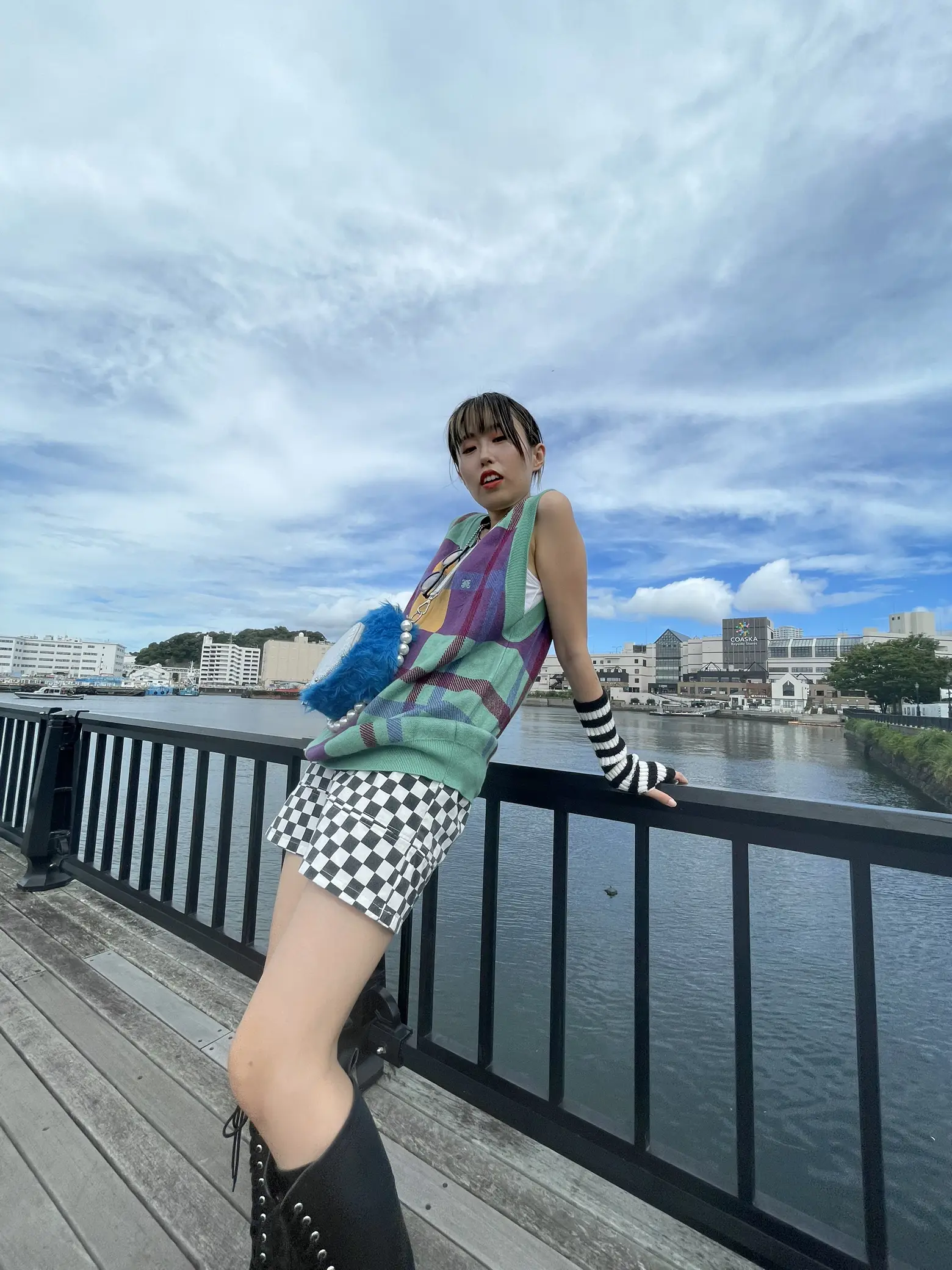 OOTD l 夏でも着たい🌀ニットベスト🌼 | ASAMY_アサミィが投稿した