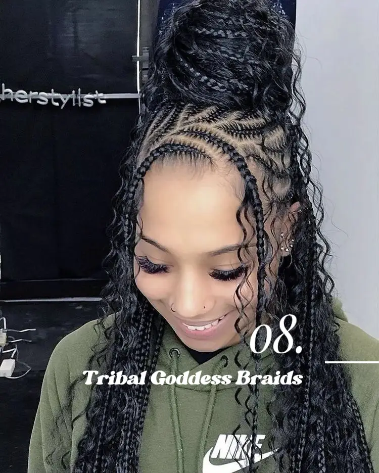 Authentic Synthetic Hair Crochet Braids Boho Goddess Box Braids 20' 12  /Pack Messy Wavy Box Braids - China Boho Box Braids and Goddess Crochet  Hair price