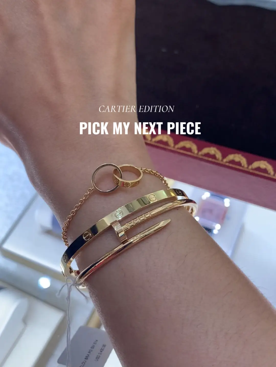 Cartier love bracelets discount stacked