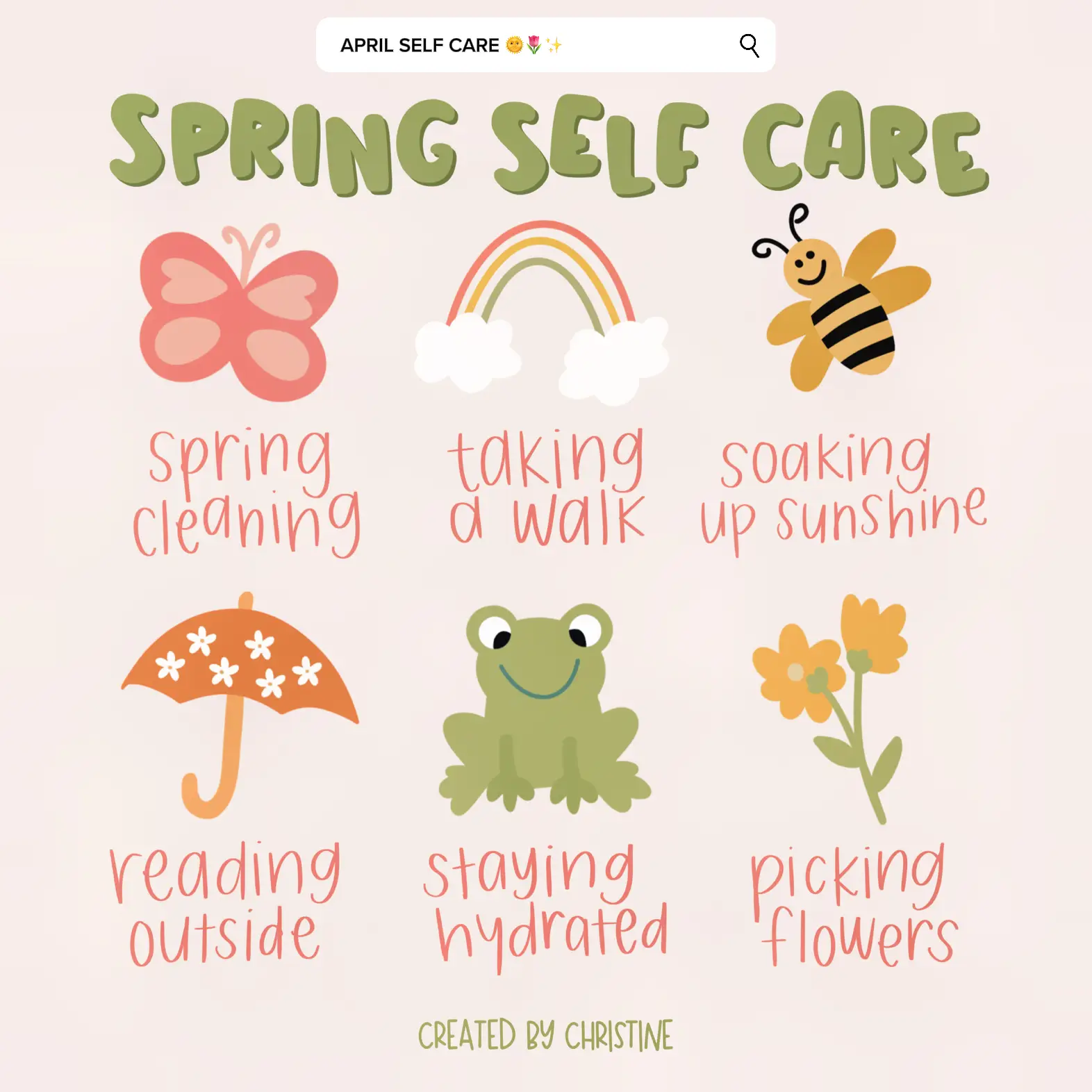 SPRING SELF CARE IDEAS 🌿🌼 | Gallery posted by CHRISTINE LEE | Lemon8