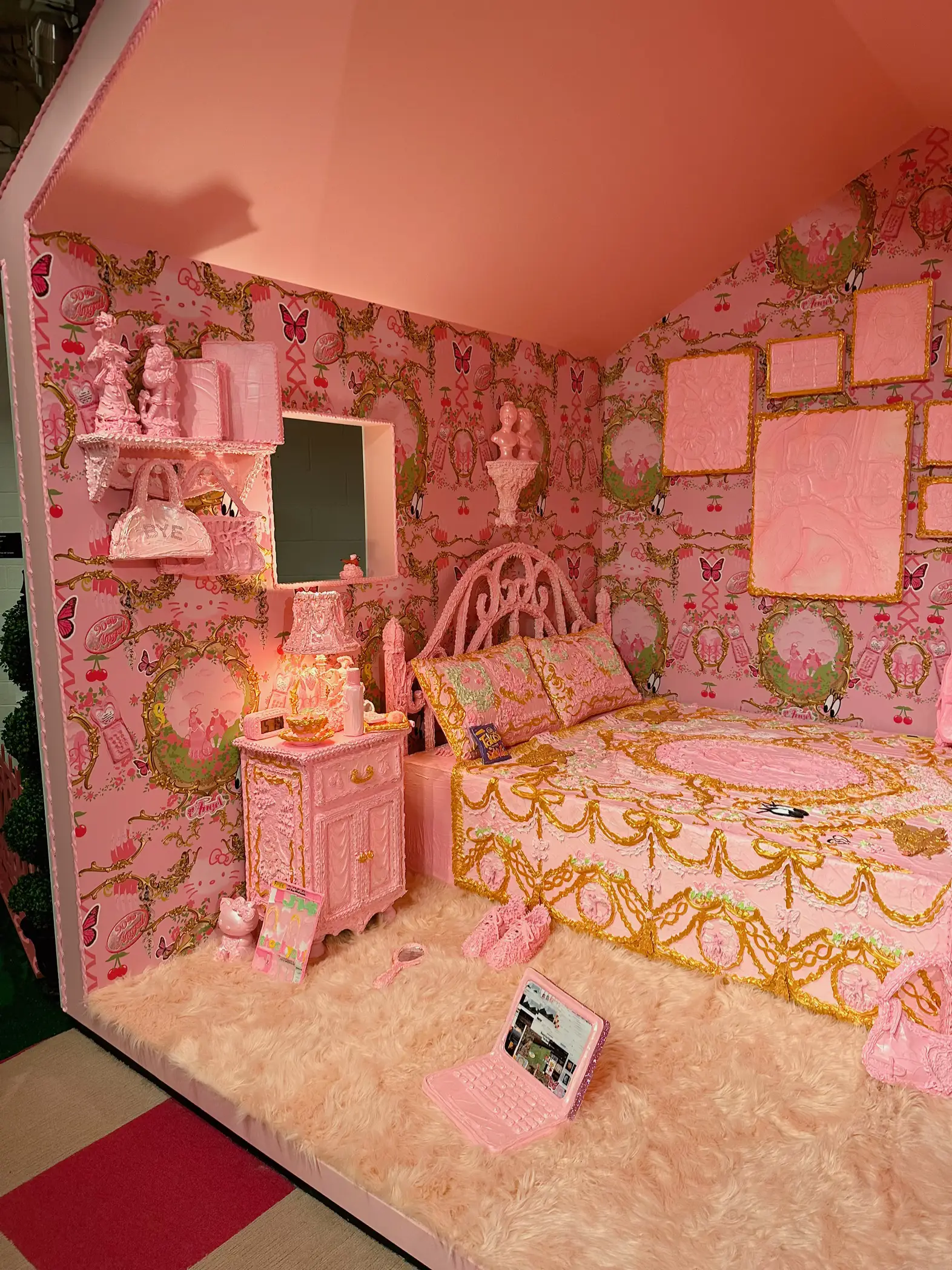 Barbie Style Pink Room Y2k Wallpaper by patrika