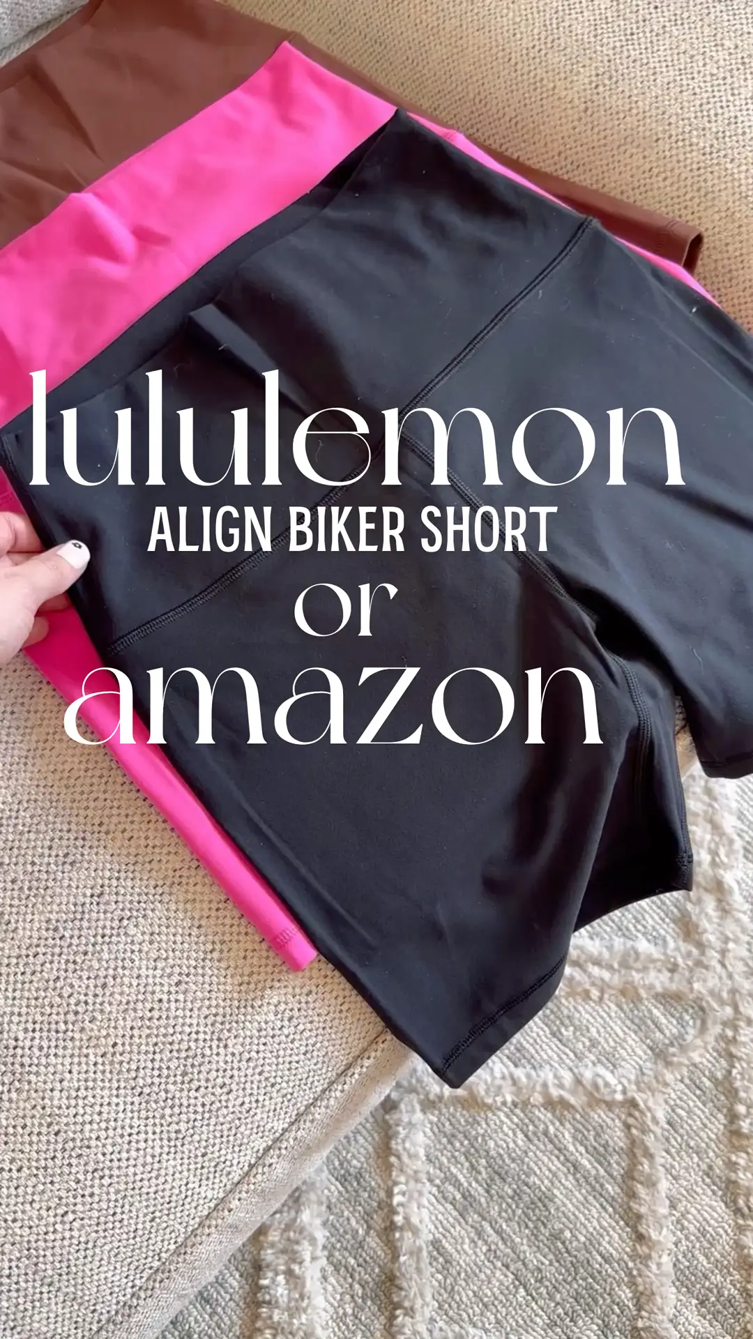 Lululemon lookalike biker shorts from , Video published by chloee