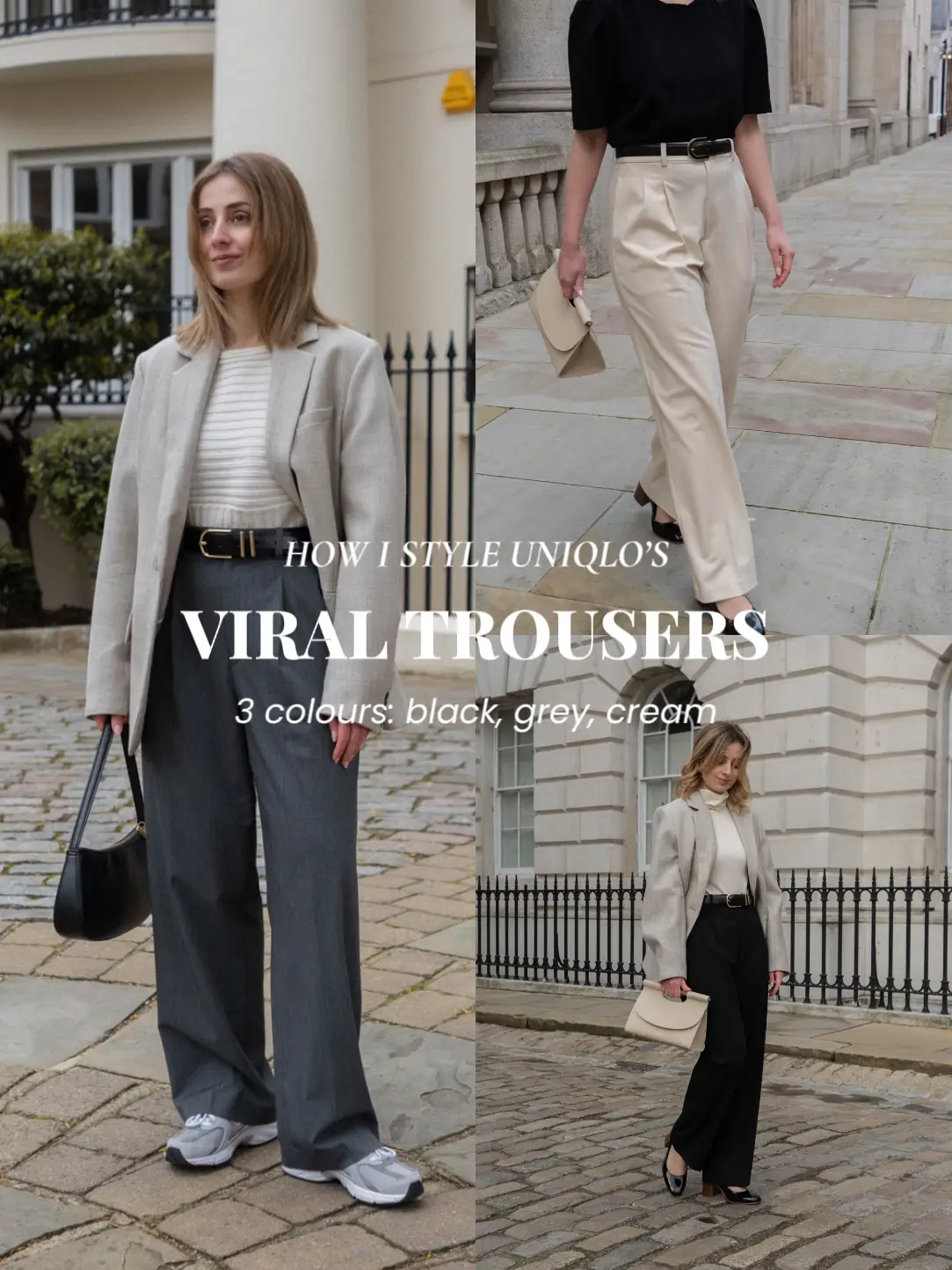 Uniqlo viral trousers: how I style them 🖤, Gallery posted by Sarah  Mantelin
