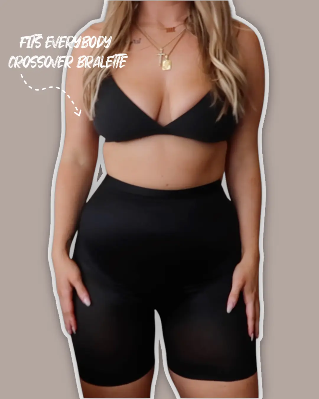 FITS EVERYBODY CROSSOVER BRALETTE | CLAY