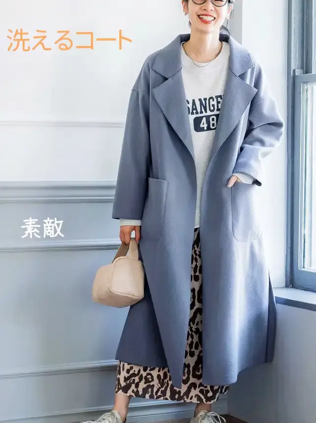 BURBERRYニット✨ガウンコート 洗えるコートだからデイリーにたくさん 