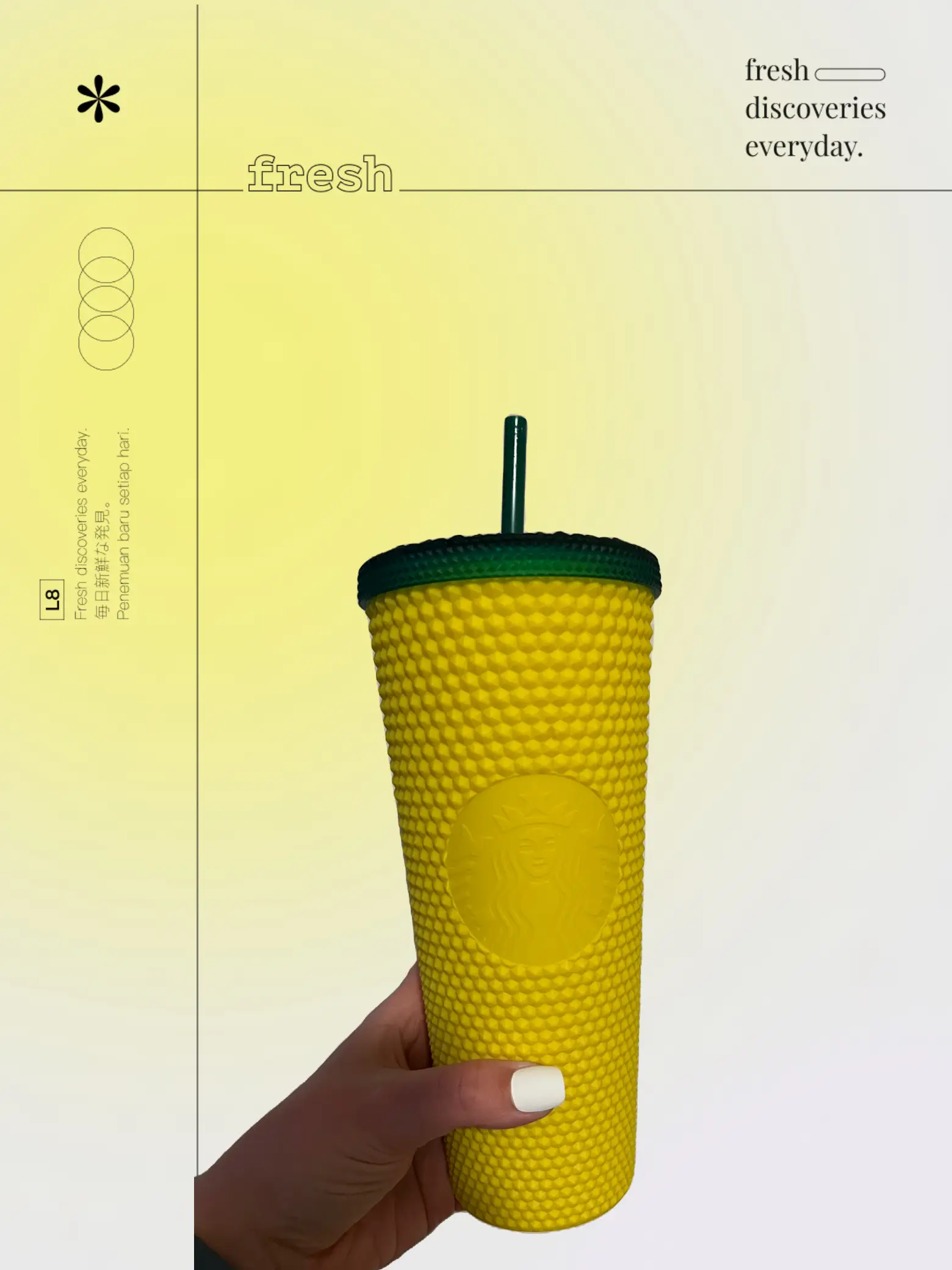 Pineapple Venti Studded Tumbler