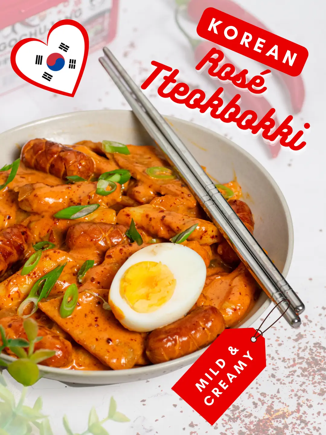 Rose Tteokbokki - A Milder Version of the Korean Rice Cake Dish