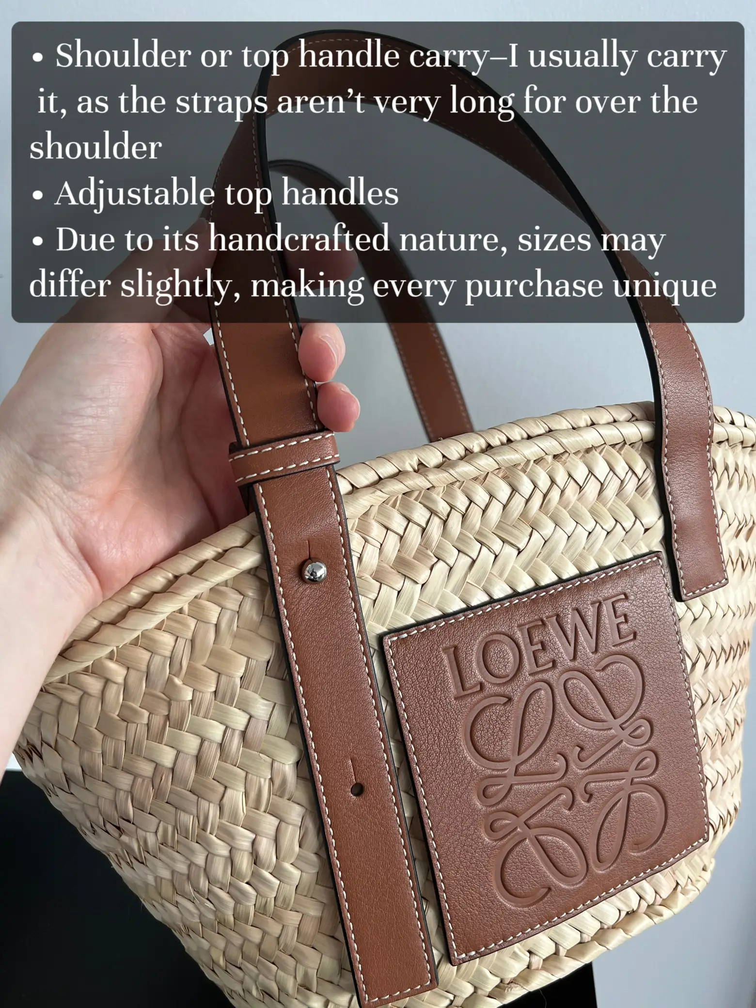 LOEWE RAFFIA BAG REVIEW - SIZE SMALL what fit's in this bag 