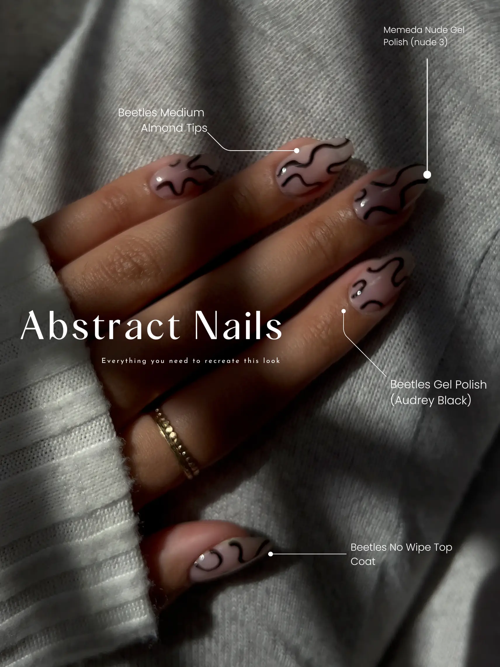 Abstract Nail Art: Gold Nail Designs Tutorial -  Fashion Blog