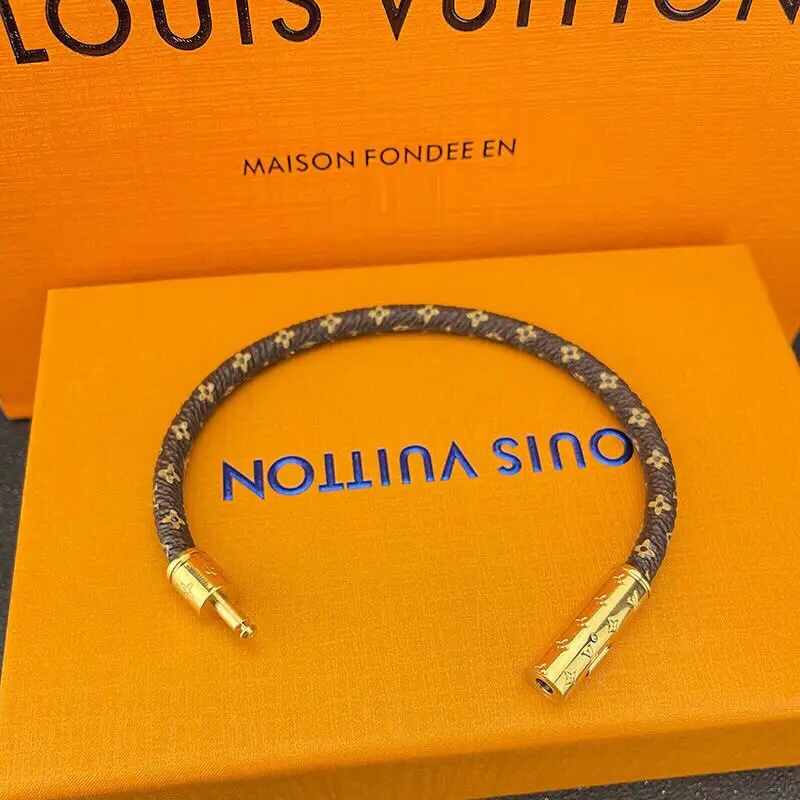 Louis Vuitton, Jewelry, Authentic New Lv Daily Confidentialblack Monogram  Bracelet Size 7