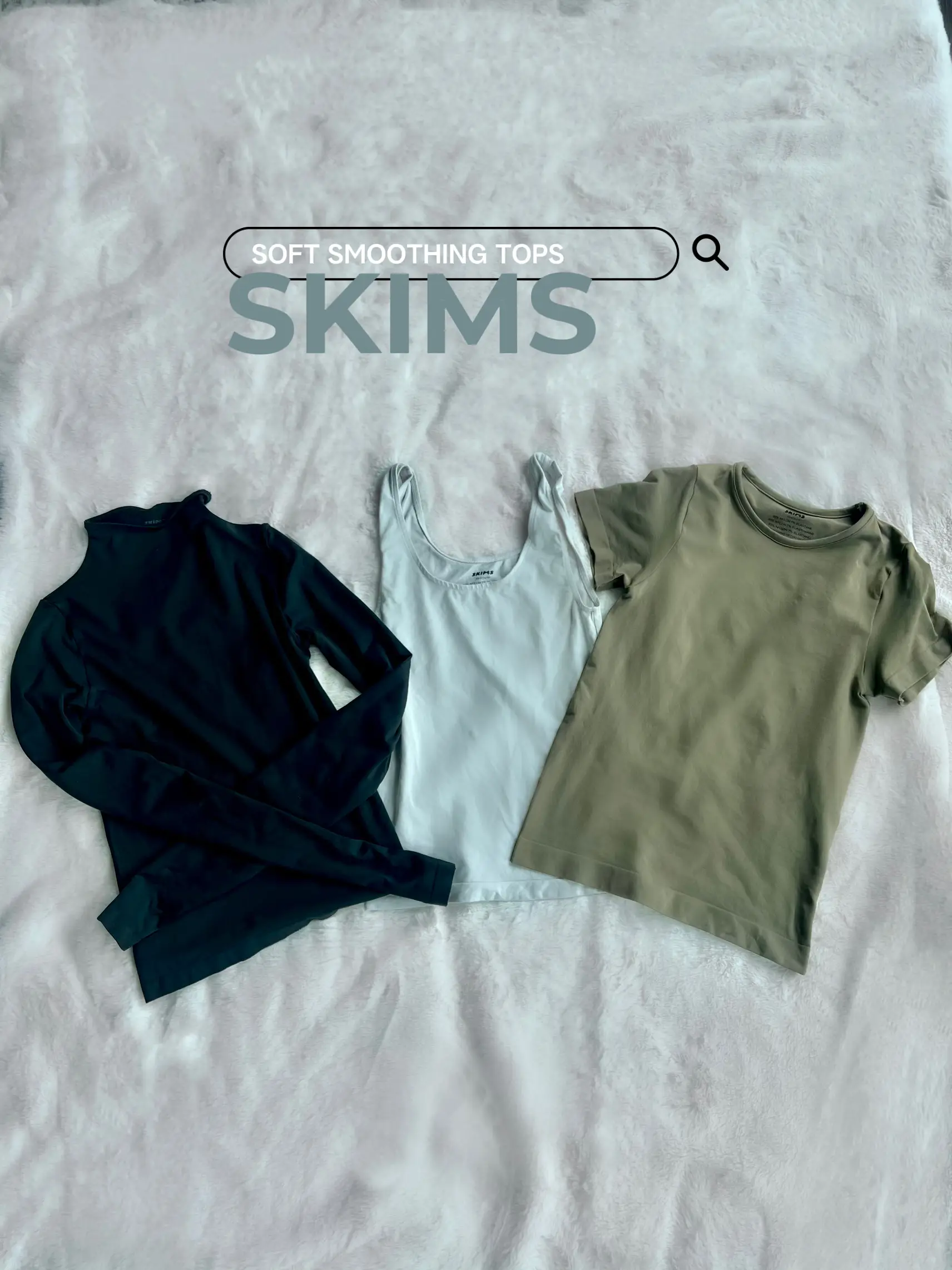 SKIMS, Soft Smoothing Seamless Turtleneck Top, BLACK
