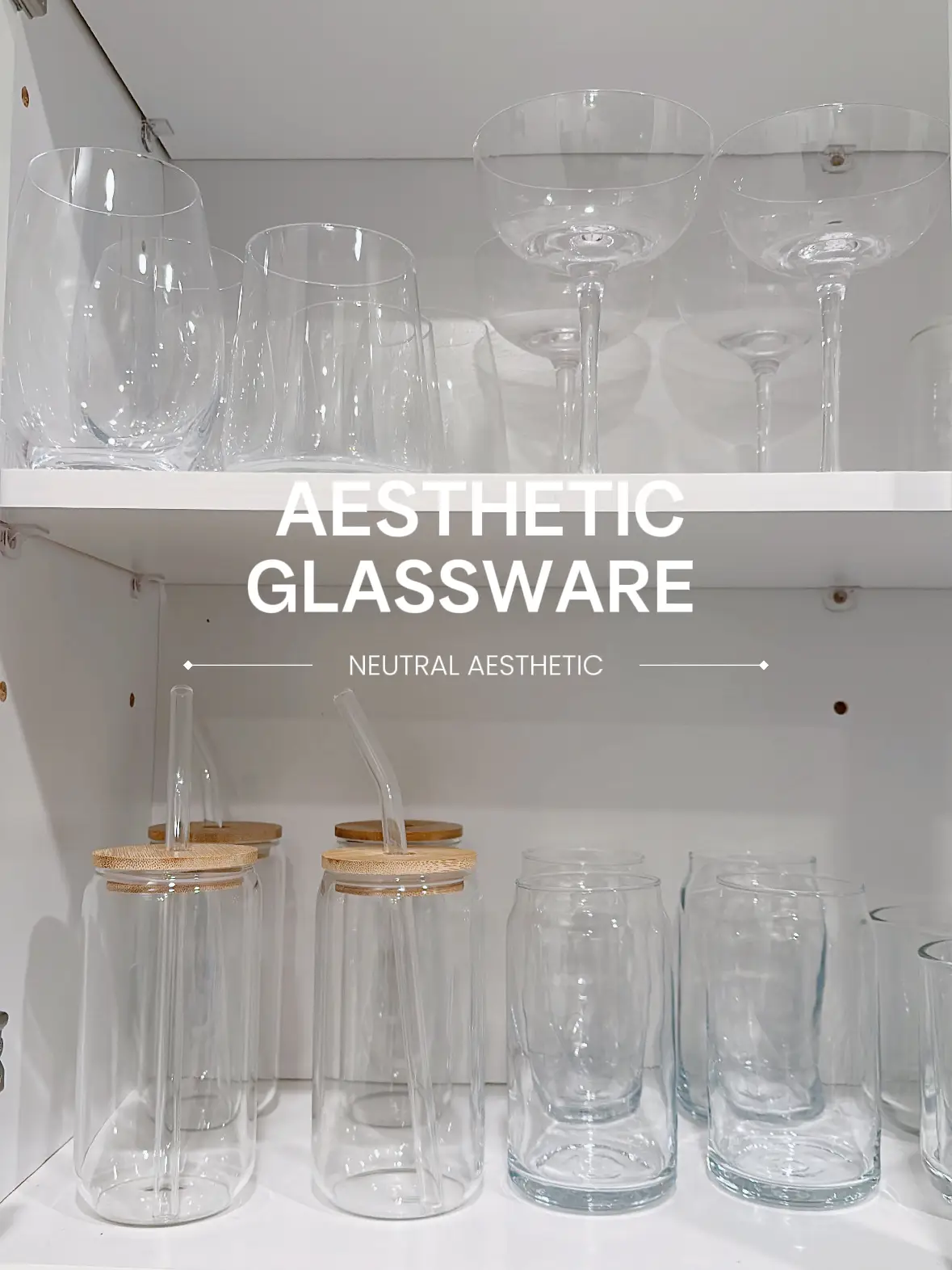 Aesthetic Glassware Neutral Aesthetic 🤍