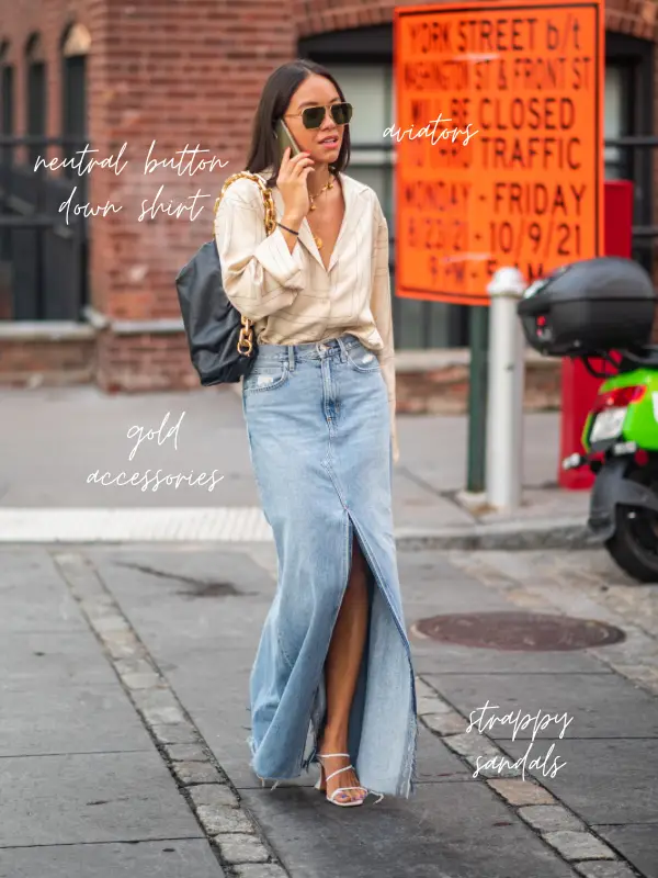 How to style long denim skirts, Gallery posted by karya