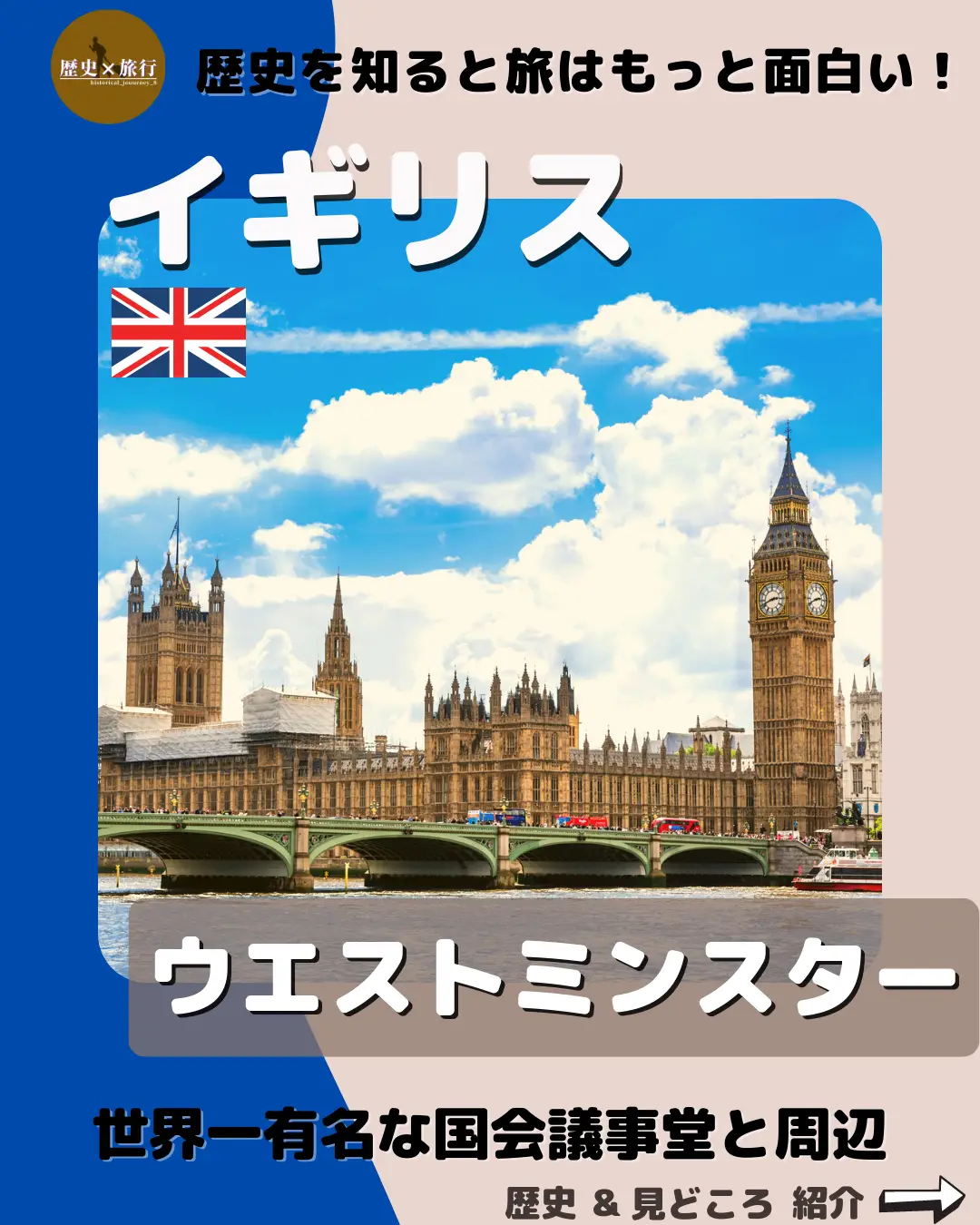 イギリス】あの有名な時計台が🕒ロンドンのシンボル ウェスト