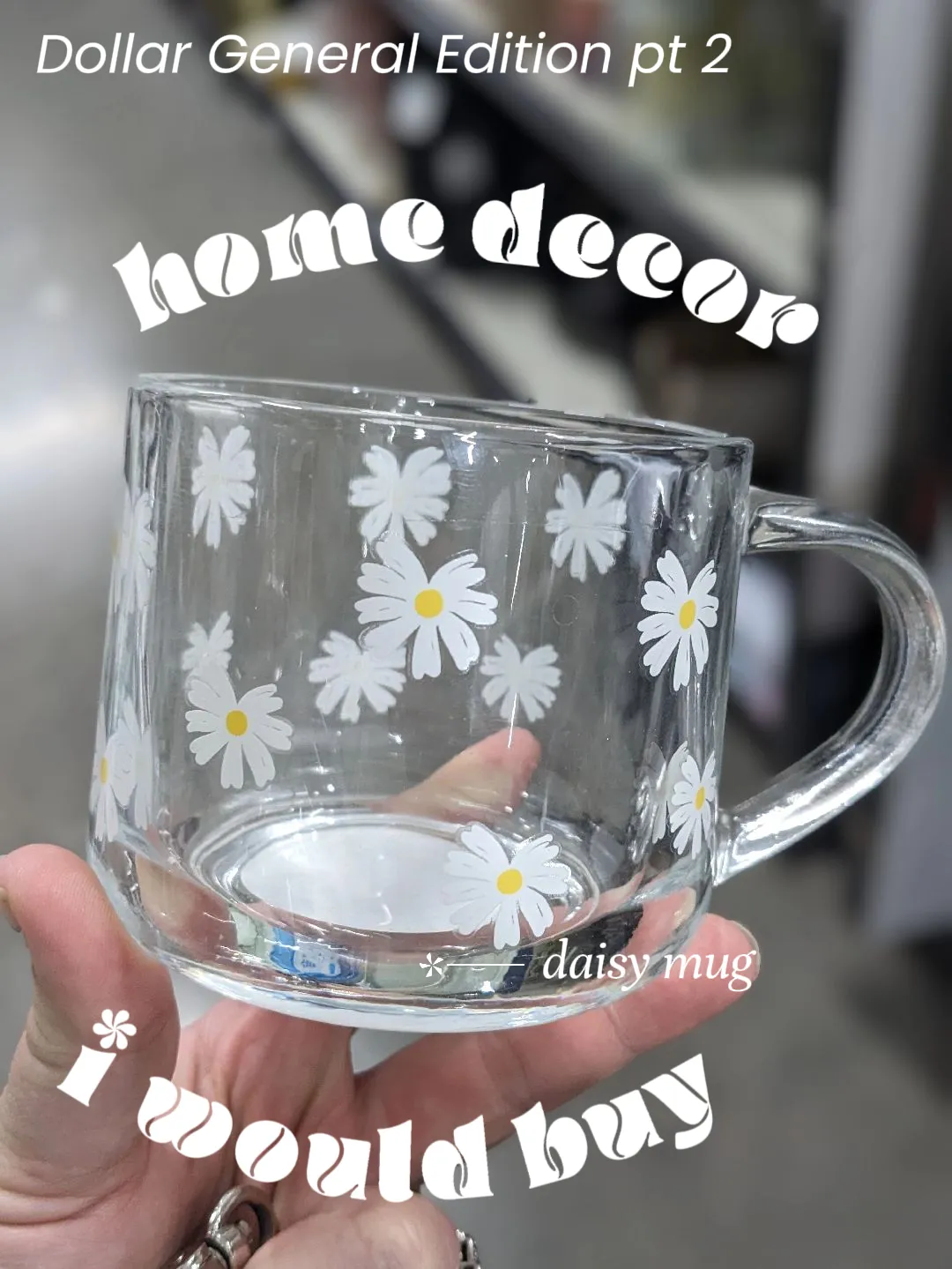 Vintage White Daisy Series Glass Cup Set ( Glass Cup + - Temu