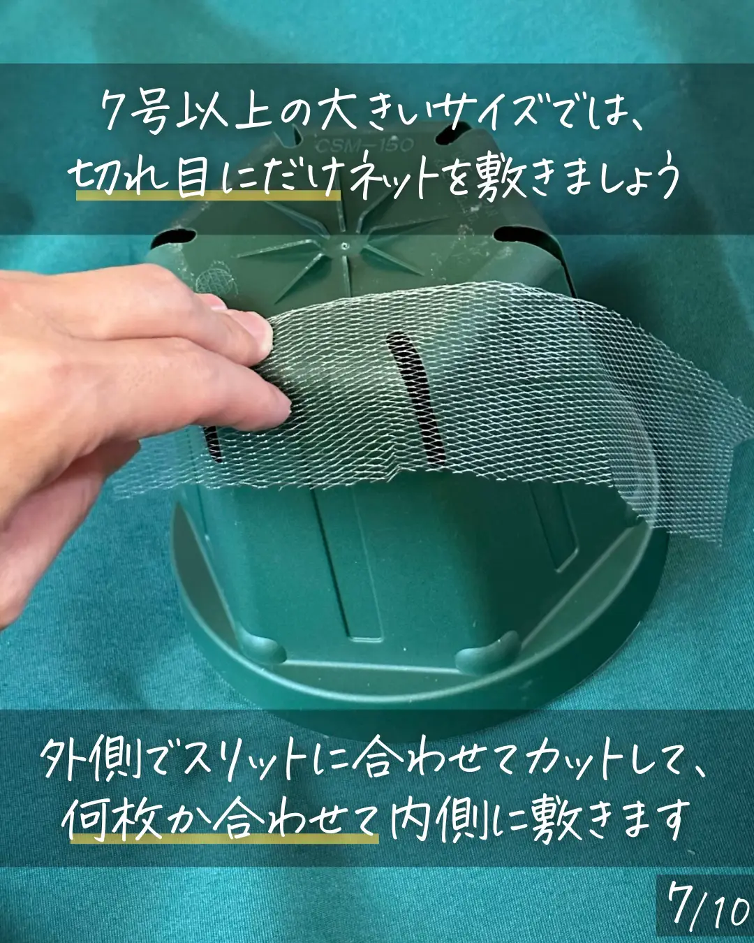 〈ポロポロこぼれるときは！〉スリット鉢の使い方②土が落ちる時の対策 | しゅう | 観葉植物の育て方が投稿したフォトブック | Lemon8