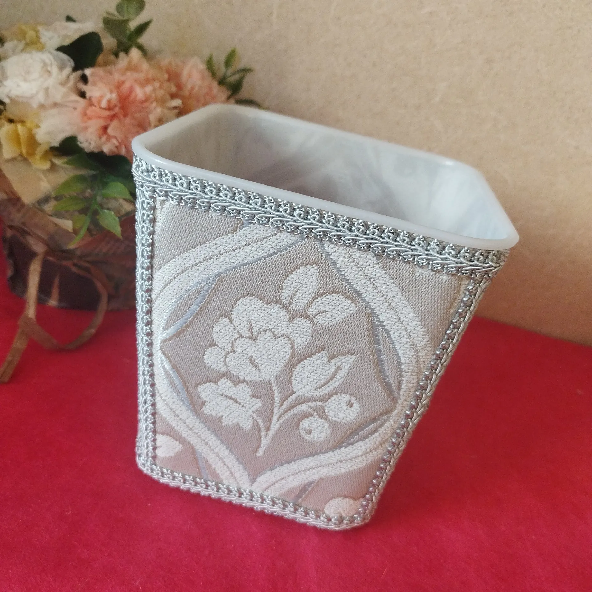 ❤美しいファブリックデコ❤卓上ミニミニゴミ箱 | みぃ先生が投稿した 