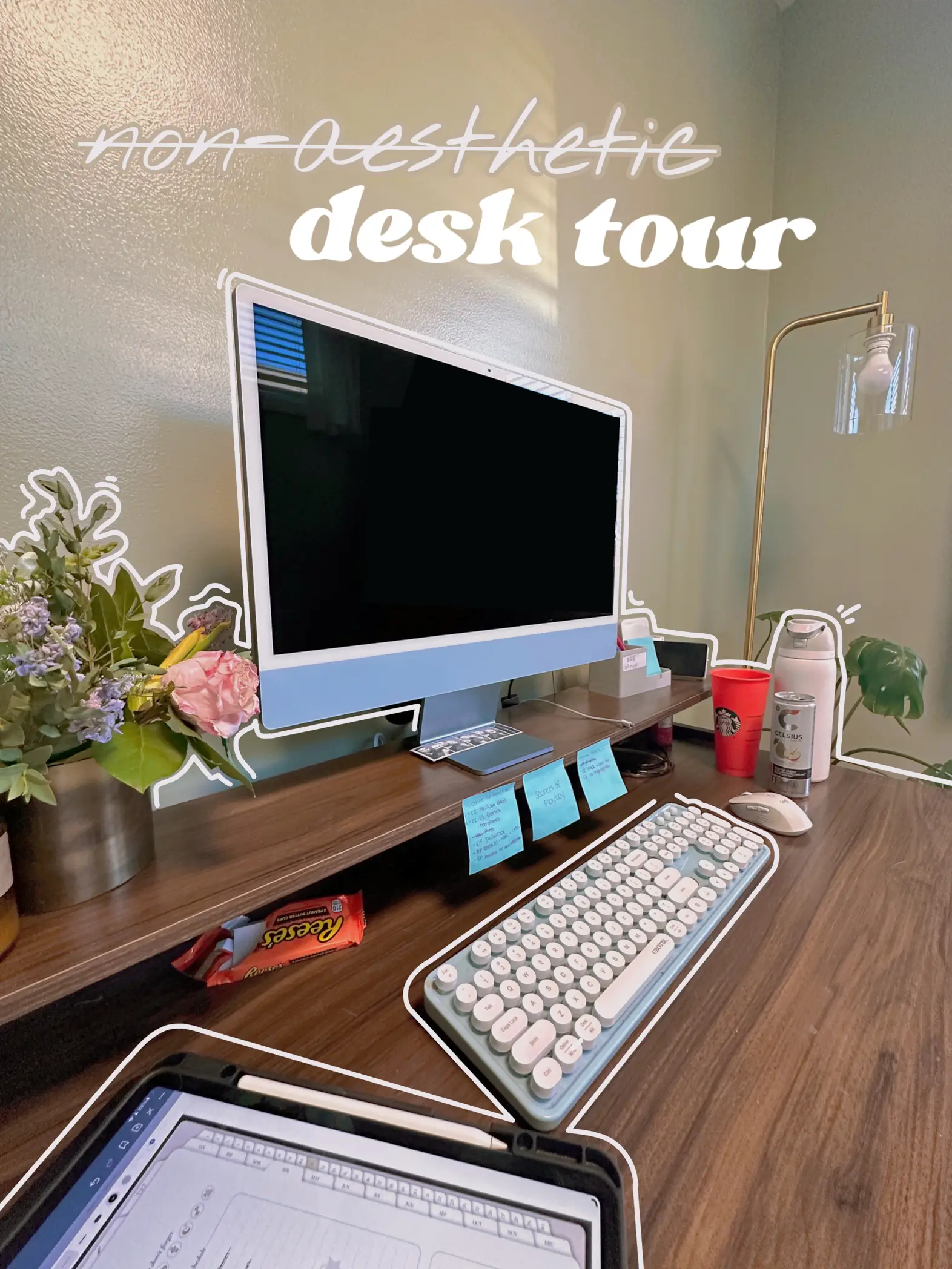 Realistic & Non-Aesthetic Desk Tour: ADHD Edition