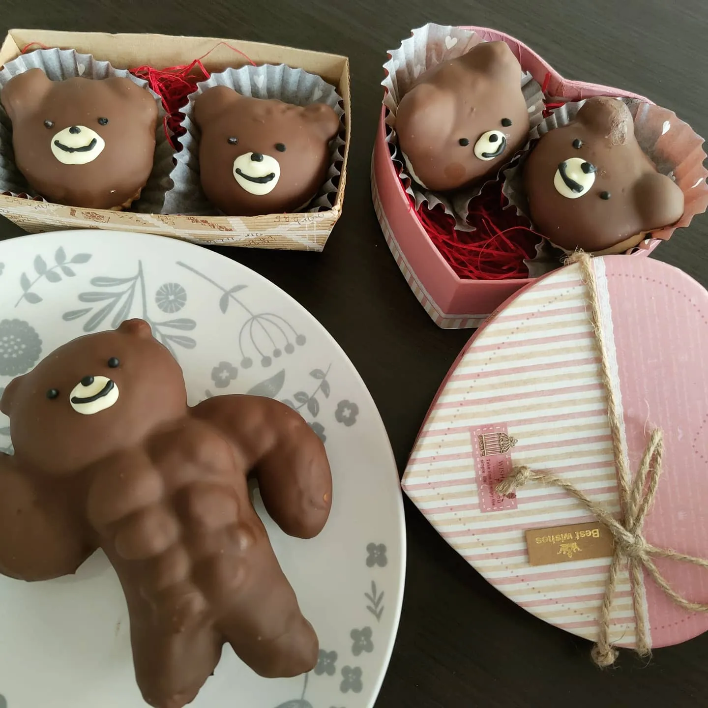 Naomi様お取り置き♡くまさんのチョコクッキーキーホルダー