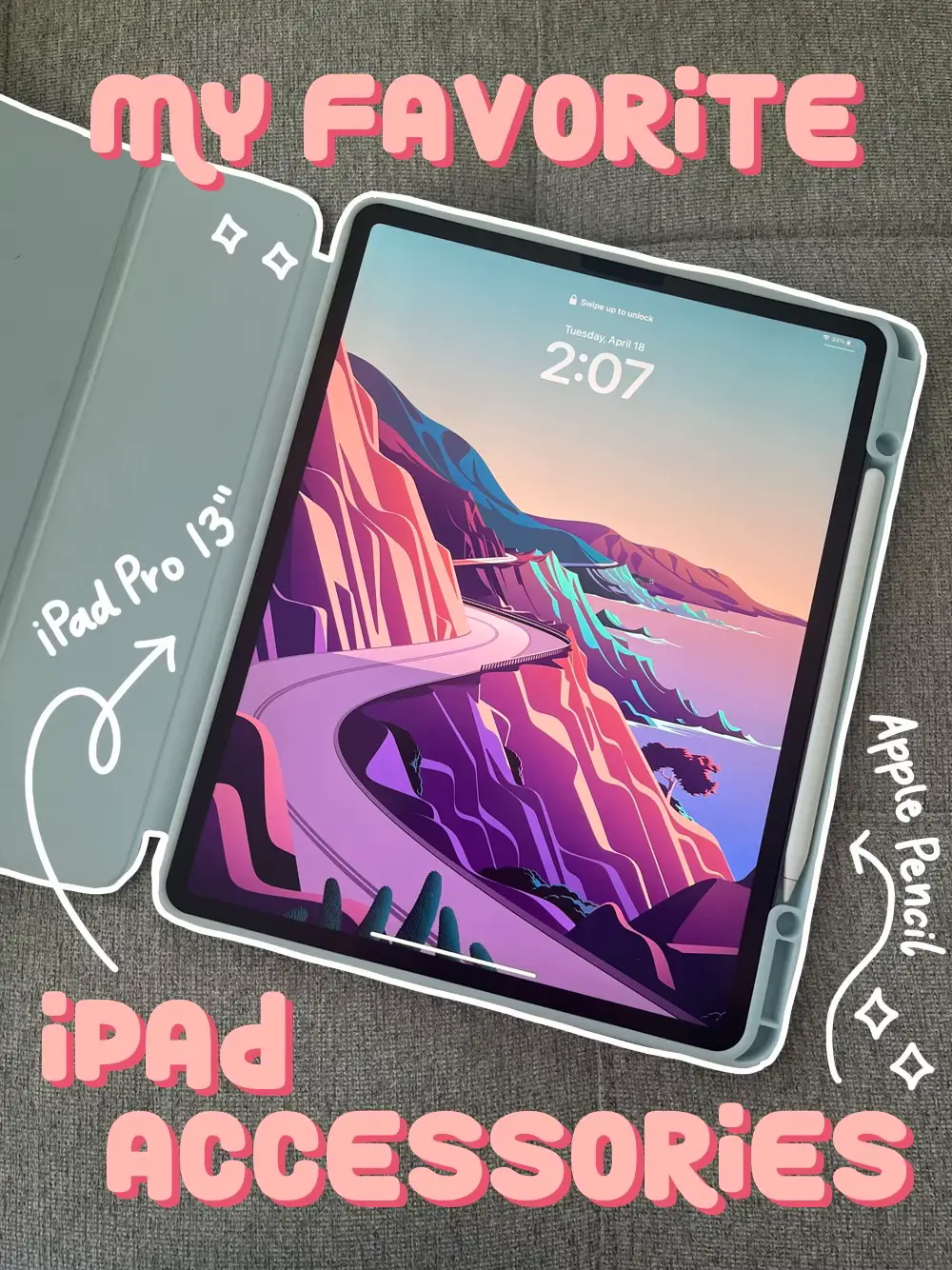 Housse iPad 2017 / 2018 - ESR - 9,7 pouces - Smart Cover - rose