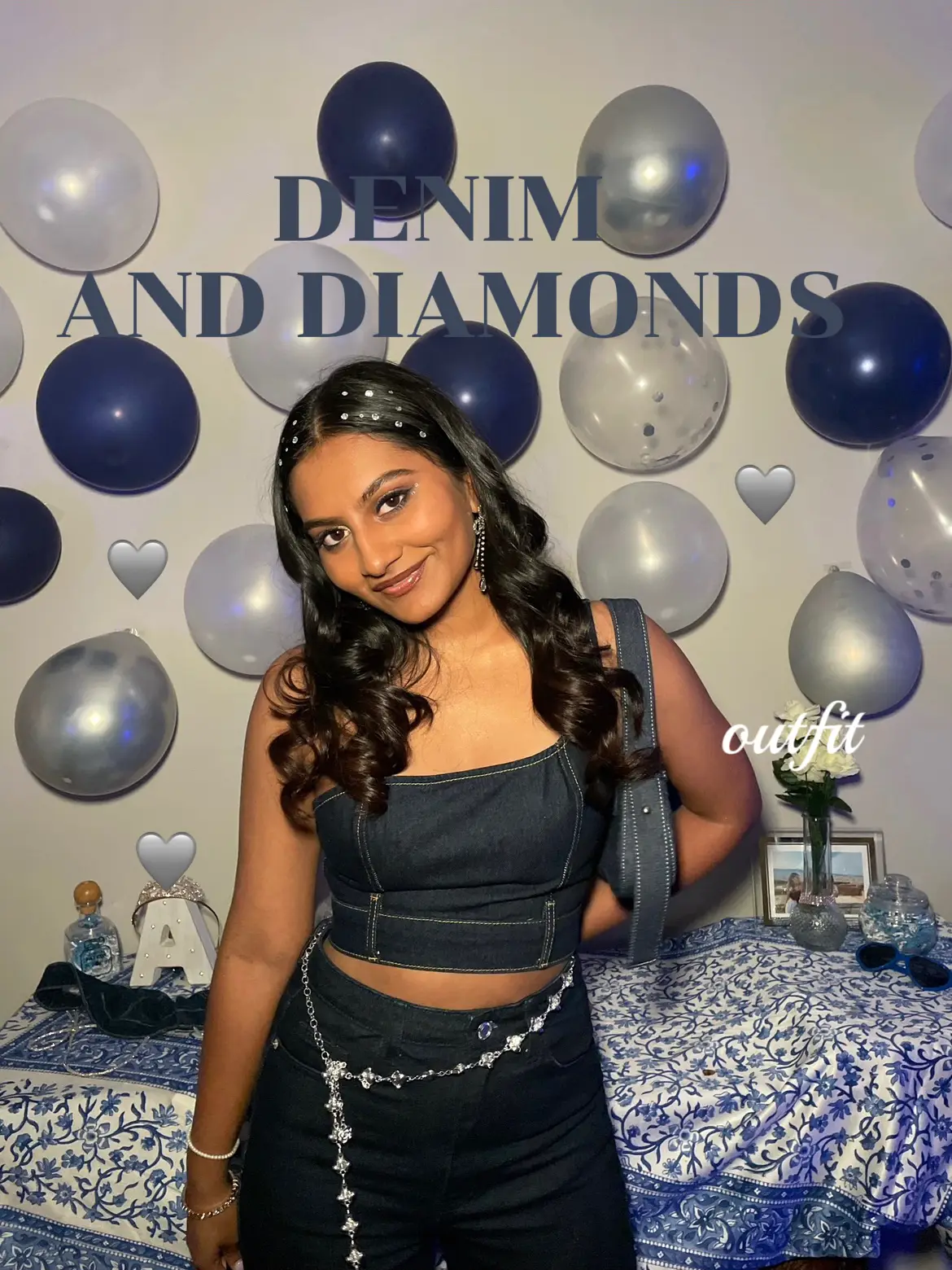 denim and diamonds outfit idea 💎🤍🩶🦋, Gallery posted by Anuja Bagri