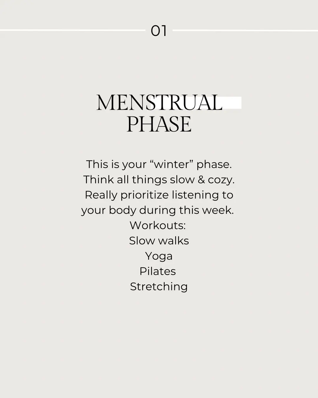 Cycle syncing is adjusting your routines around the phases of your  menstrual cycle. Simply follow this cheat sheet to start! 🗓️