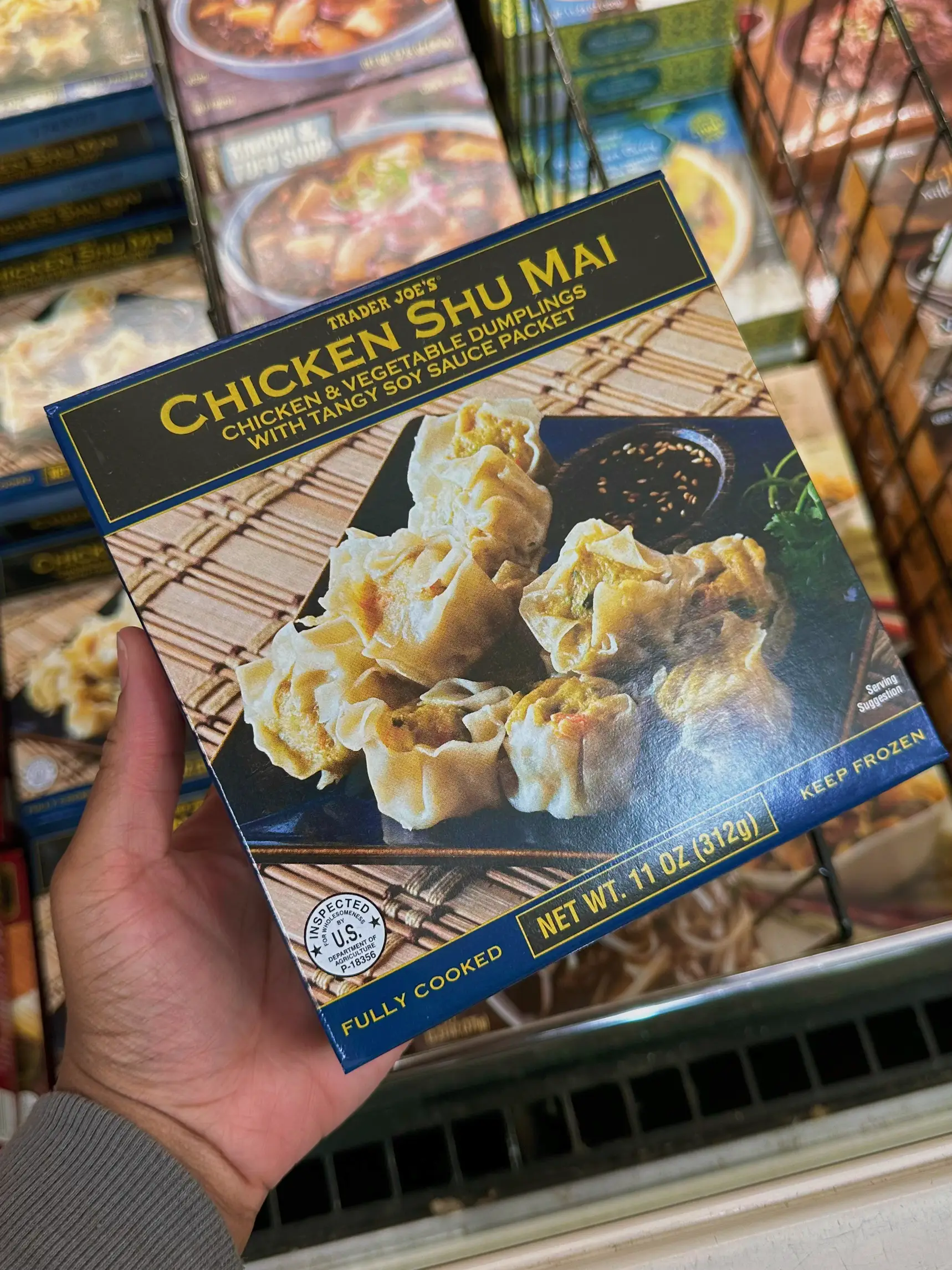 Trader Joe's Chicken Shu Mai (Chicken and Vegetable Dumplings with Tangy  Soy Sauce Packet)