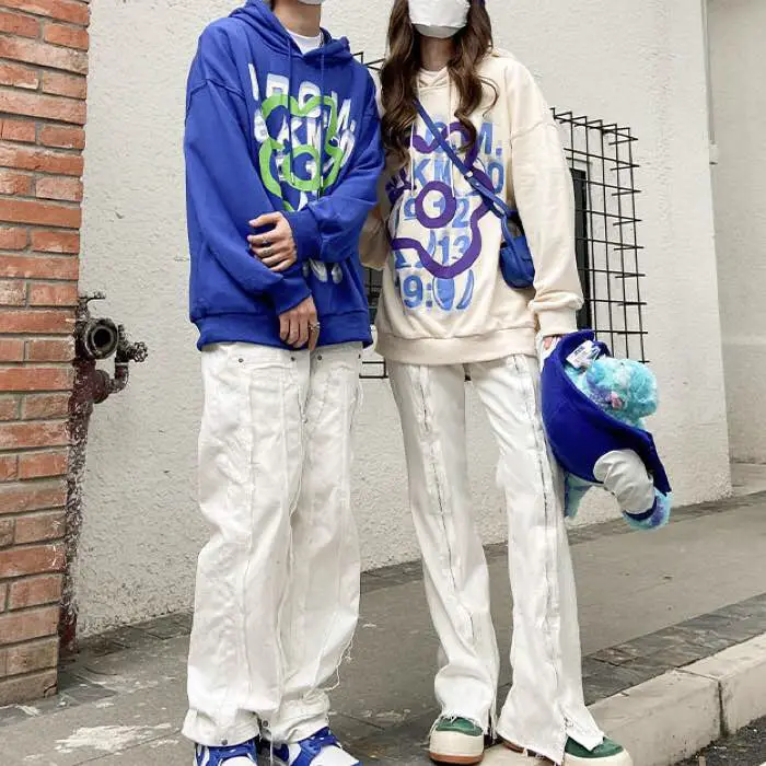 Hoodie couple hot sale korean style