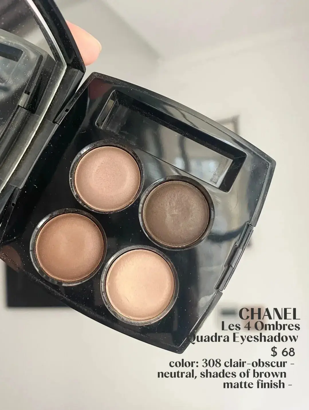 Chanel Clair-Obscur (308) Les 4 Ombres Multi-Effect Quadra Eyeshadow Review  & Swatches
