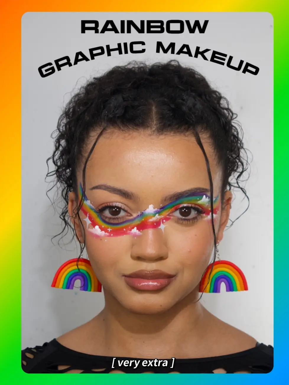 Rainbow Teardrop Face Gems