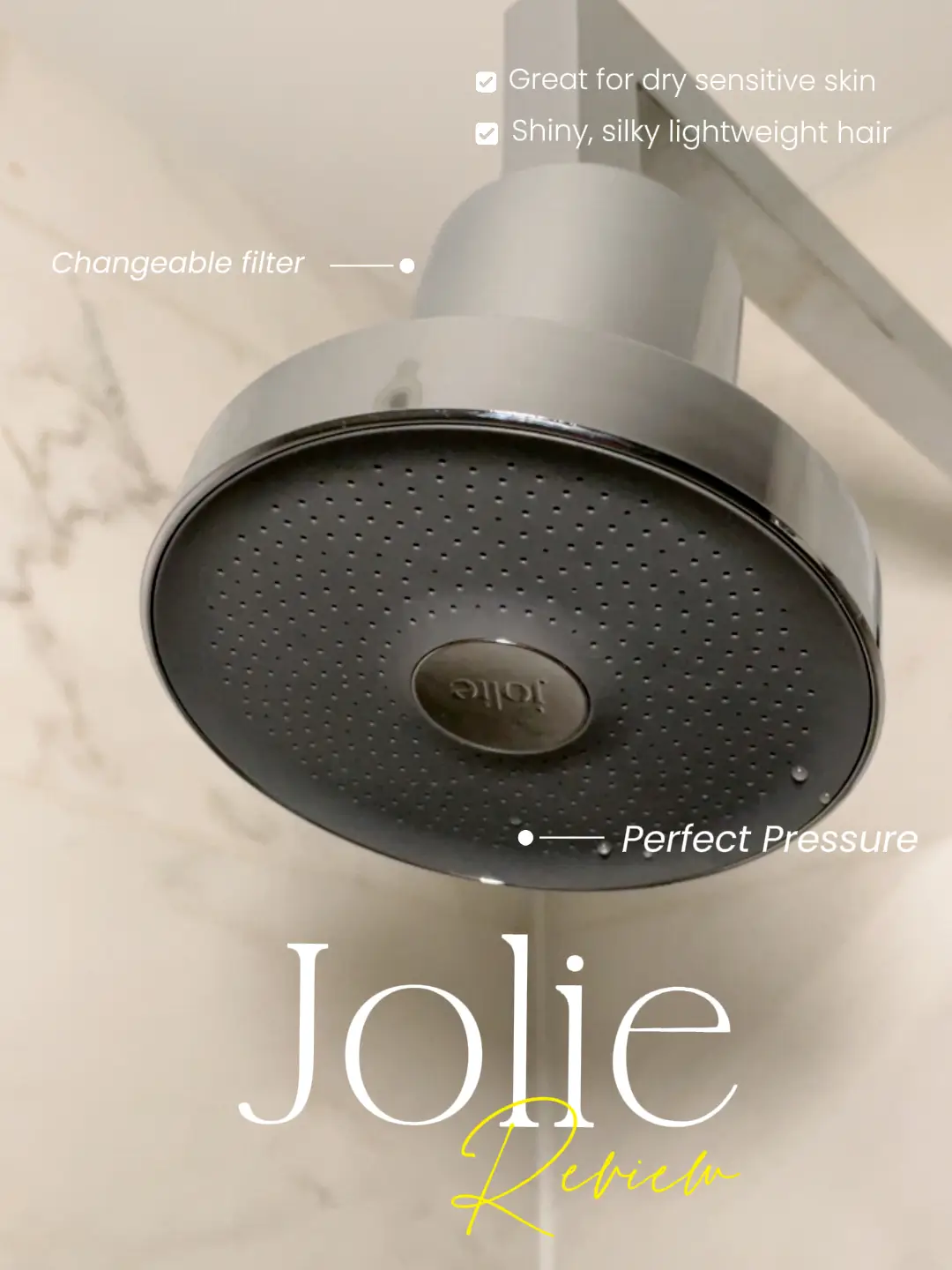 The Jolie shower head filter review