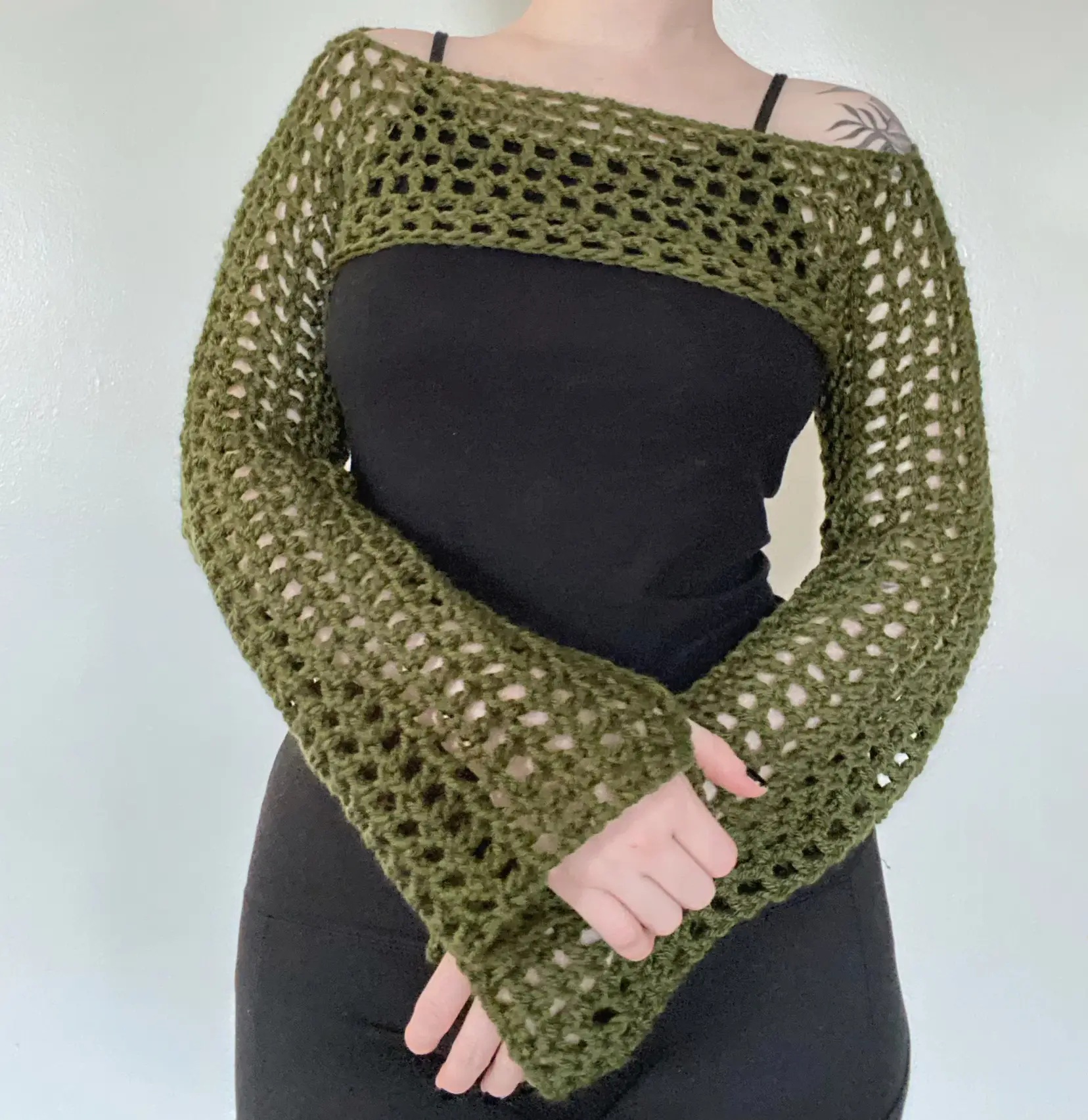 DIY Mesh Sleeves - HOW TO crochet mesh sleeves 