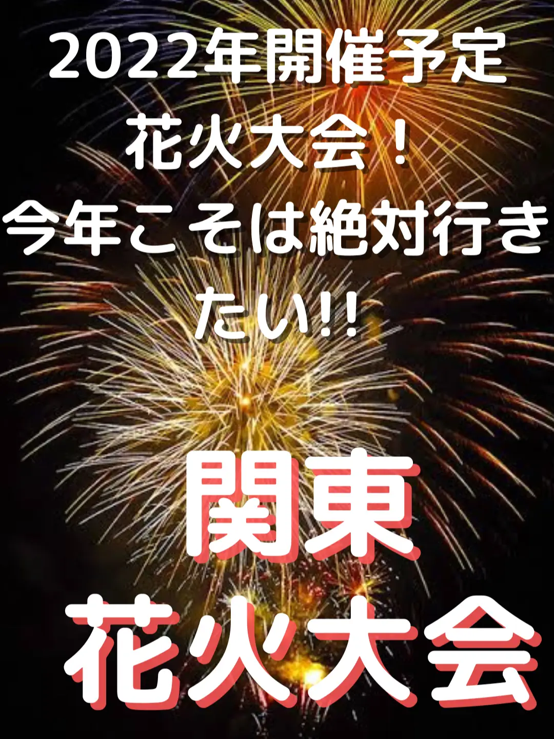 永久保存版】2022年夏に開催予定の関東花火大会!! | 金木です。【最強スポット】の投稿動画 | Lemon8