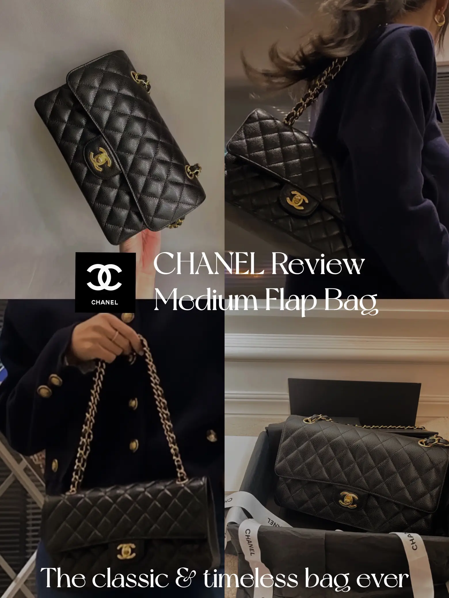 grey chanel bag outfit