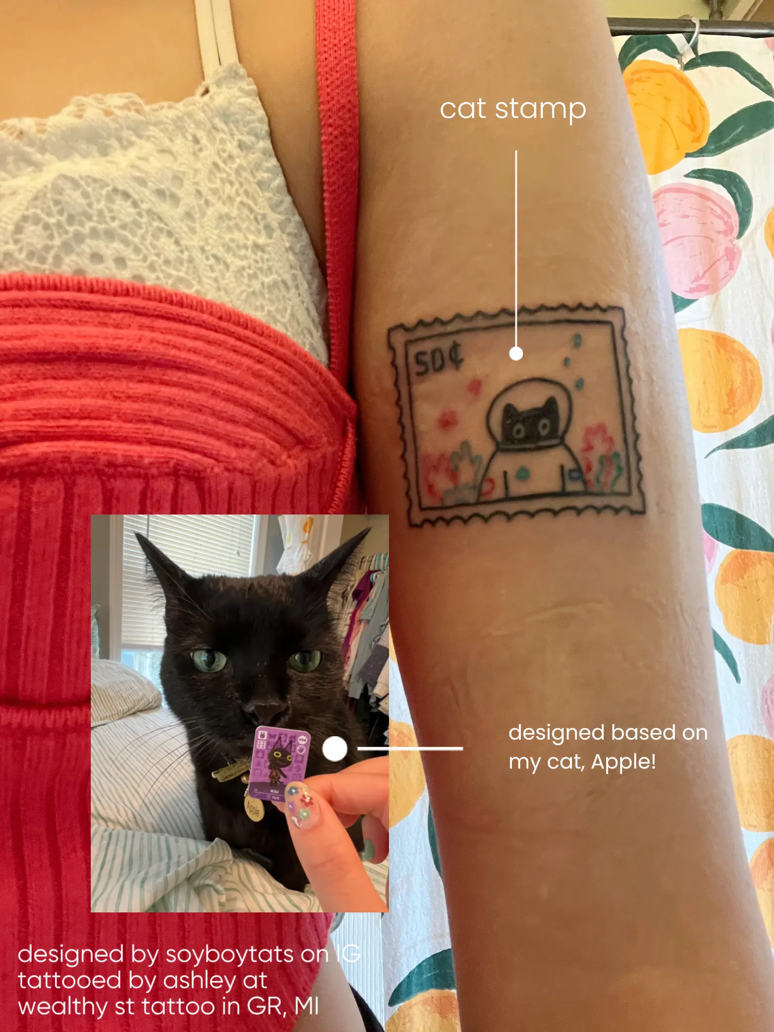 my tattoo tour cute and simple! 🌱🍄🐈/u200d⬛ Gallery posted by kelsey ♡ Lemon8