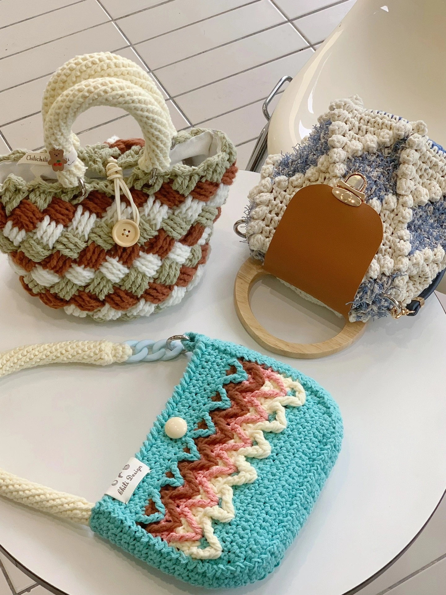 かぎ針編み大好き！３つの編みバッグを作りました👜  ✨ | SelinaLeeが