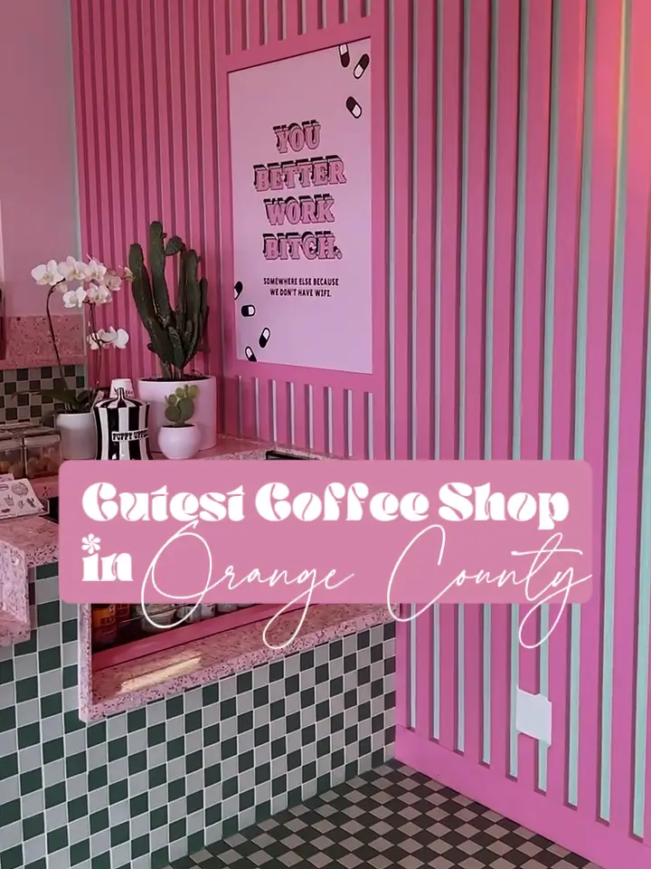 Coffee Bar Ideas : Pink & Orange Coffee Bar