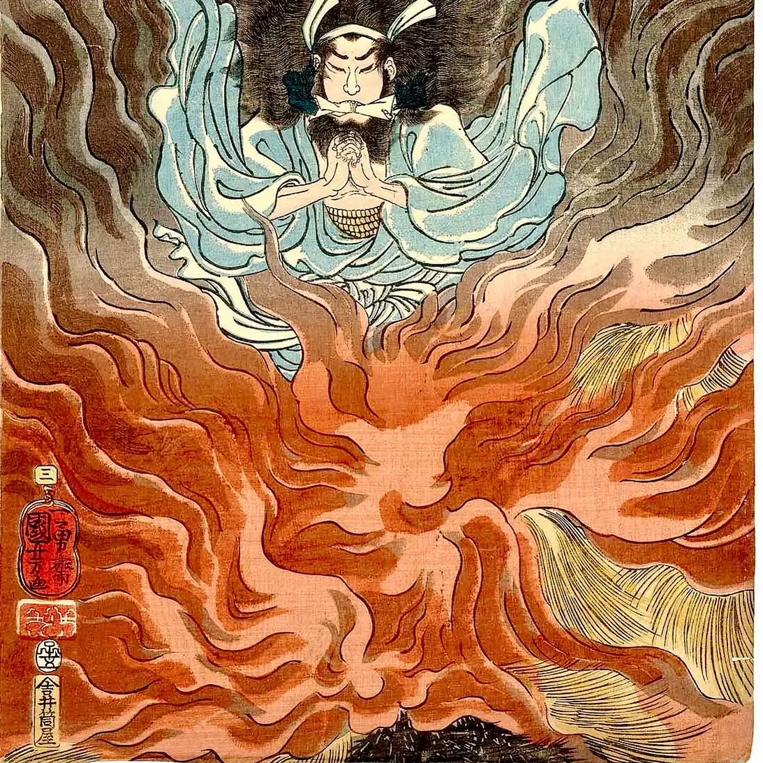 木版画で炎を表現🔥摺師の技‼️浮世絵スゴイ | 浮世絵ってスゴい！版画の技術！が投稿したフォトブック | Lemon8