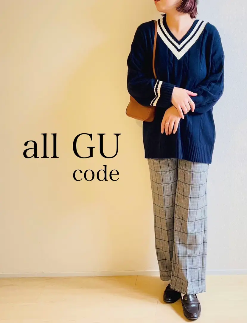 ?GUチルデンニット&チェックパンツコーデ? | ayakaが投稿したフォト 