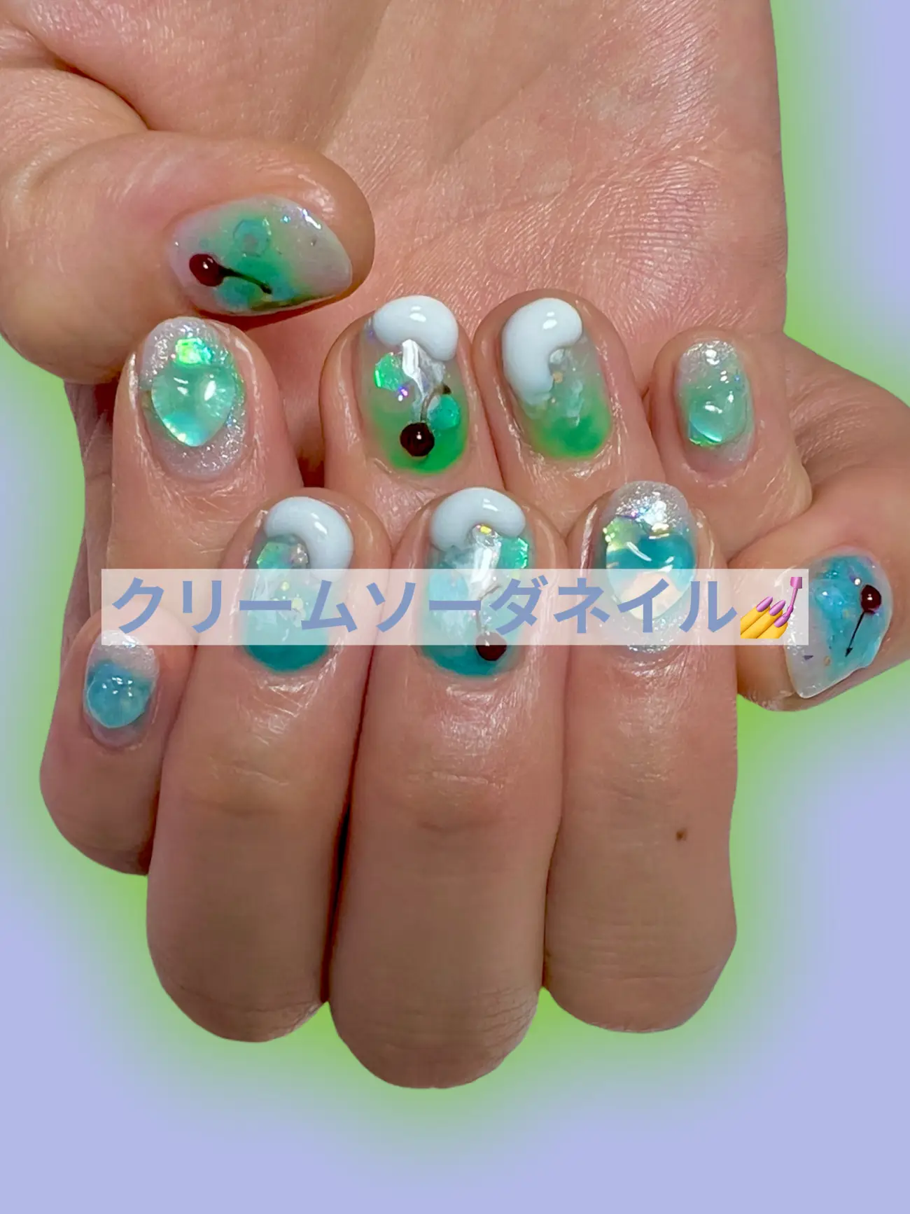 クリームソーダネイル💅