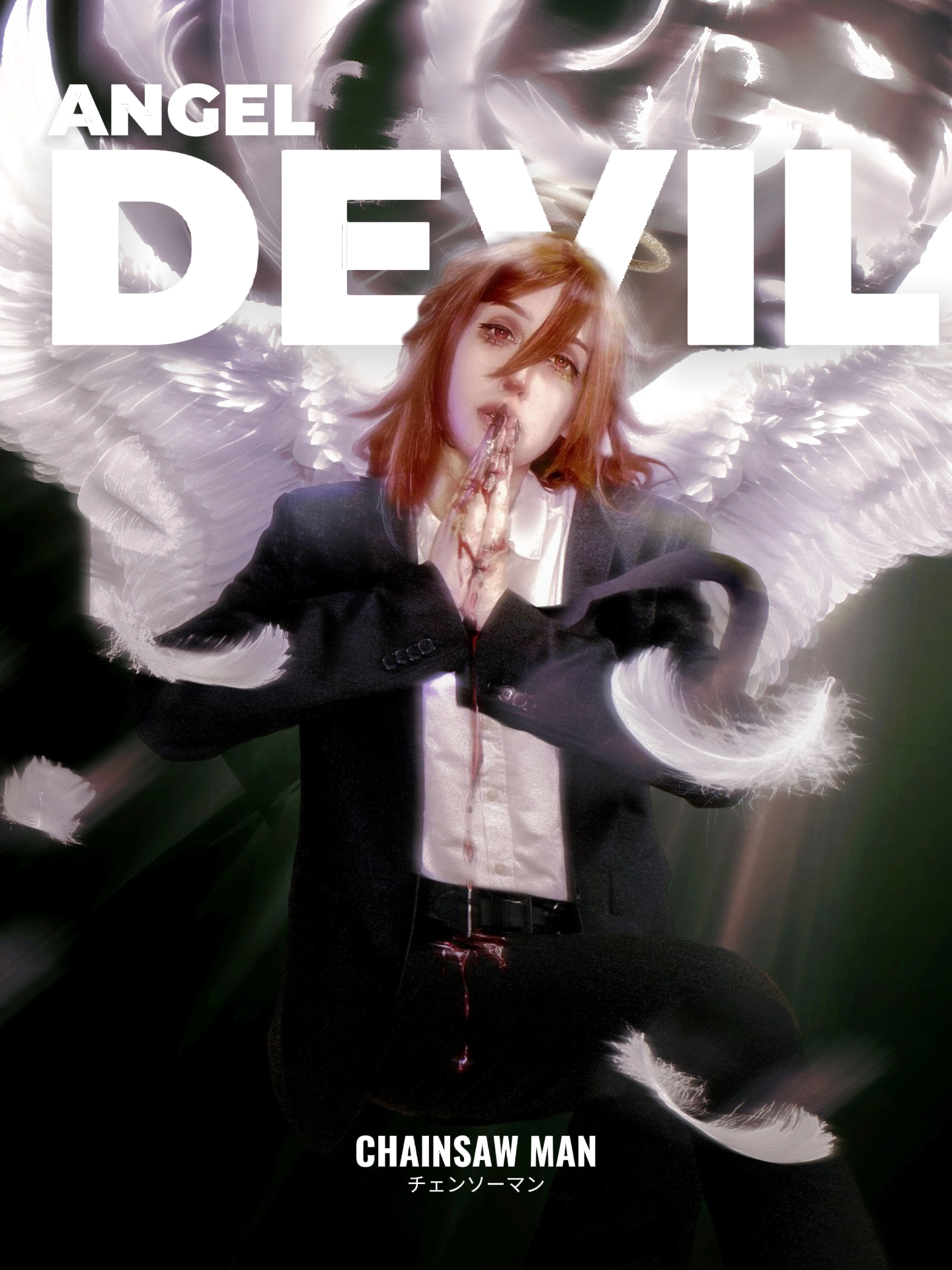 Chainsaw Man Denji and Angel Devil cosplay recorded at Megacon Live Bi