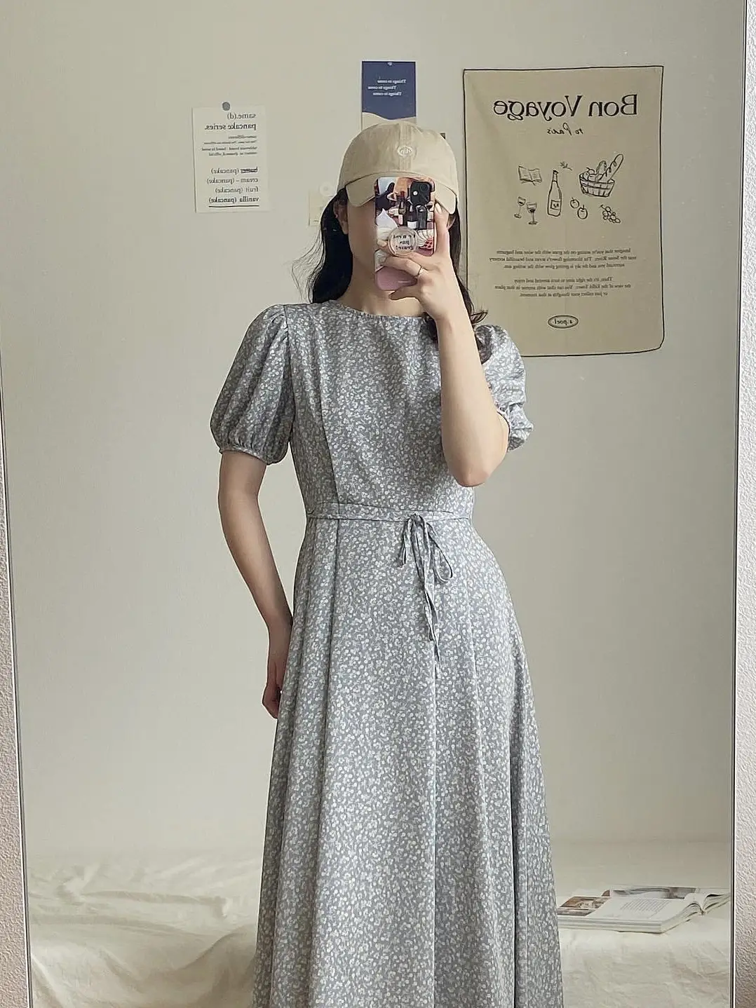 新作新品♡100-110cm♡くすみカラードット柄ワンピース けばけばしく